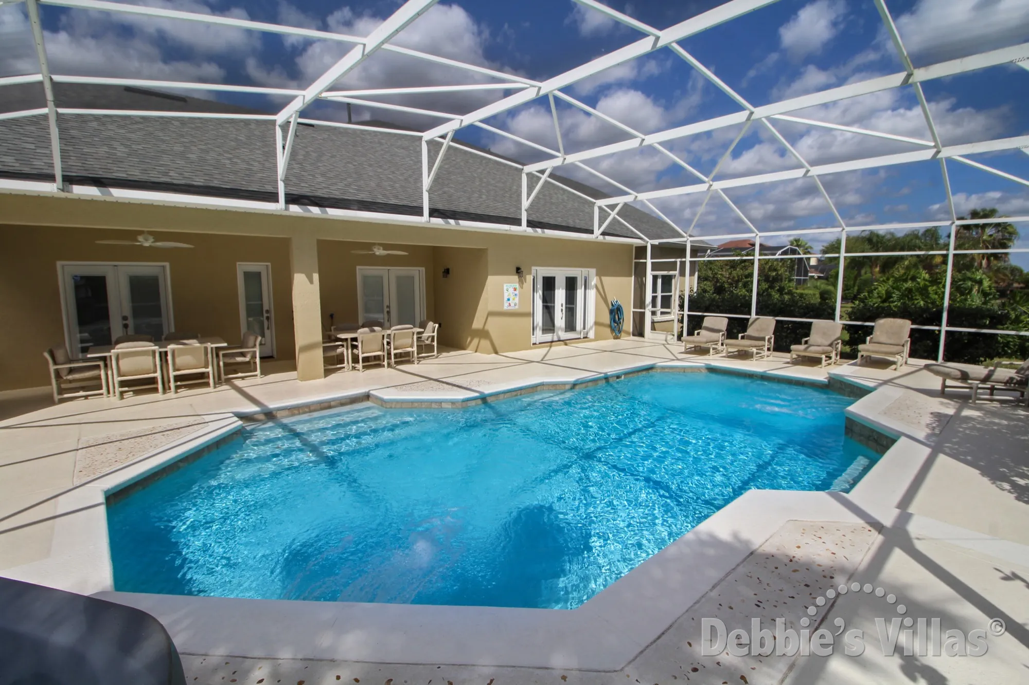 Private pool at this vacation villa on Formosa Gardens in Kissimmee