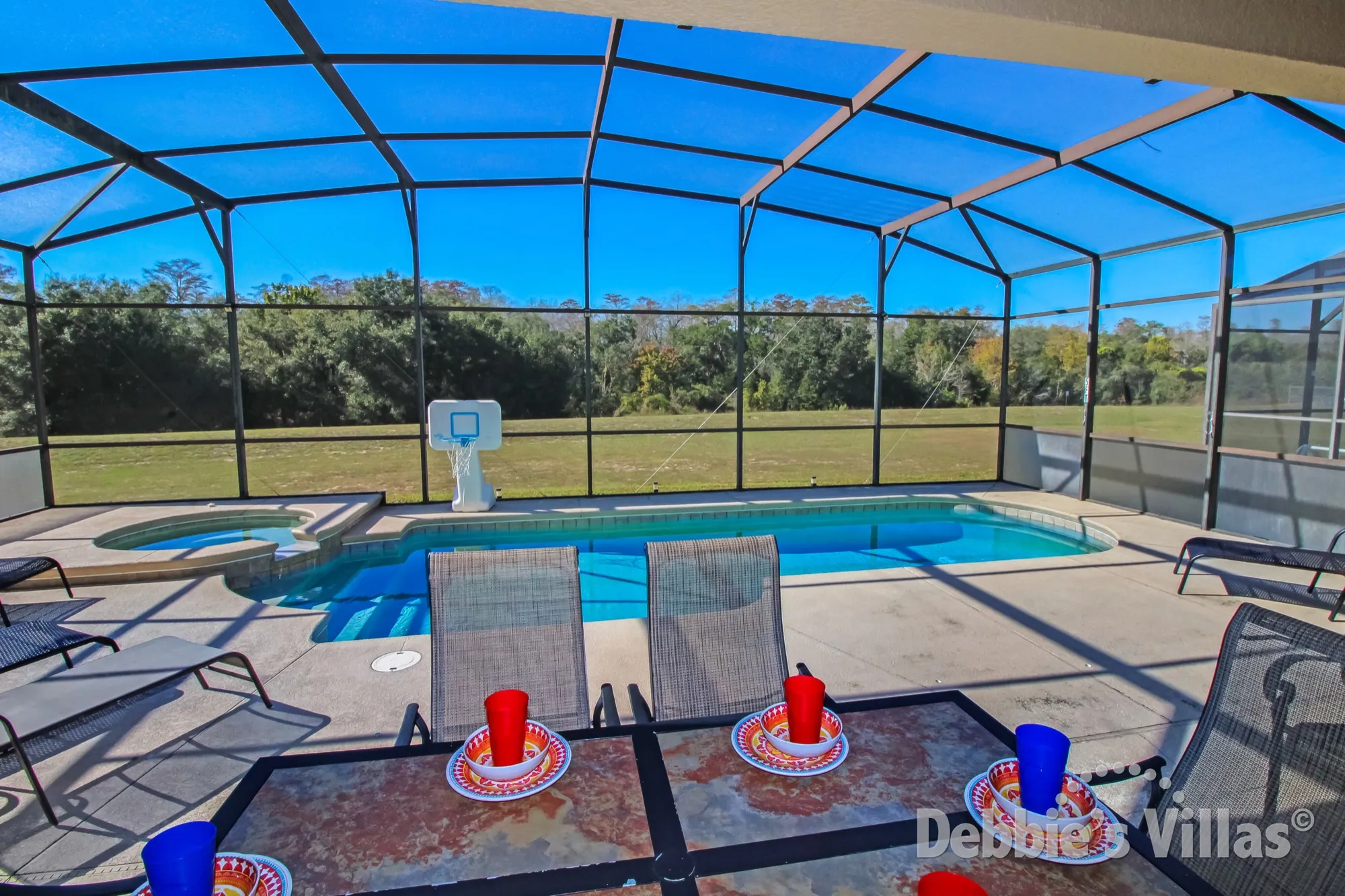 West-facing private pool on Highgate Park, Legacy Park in Davenport