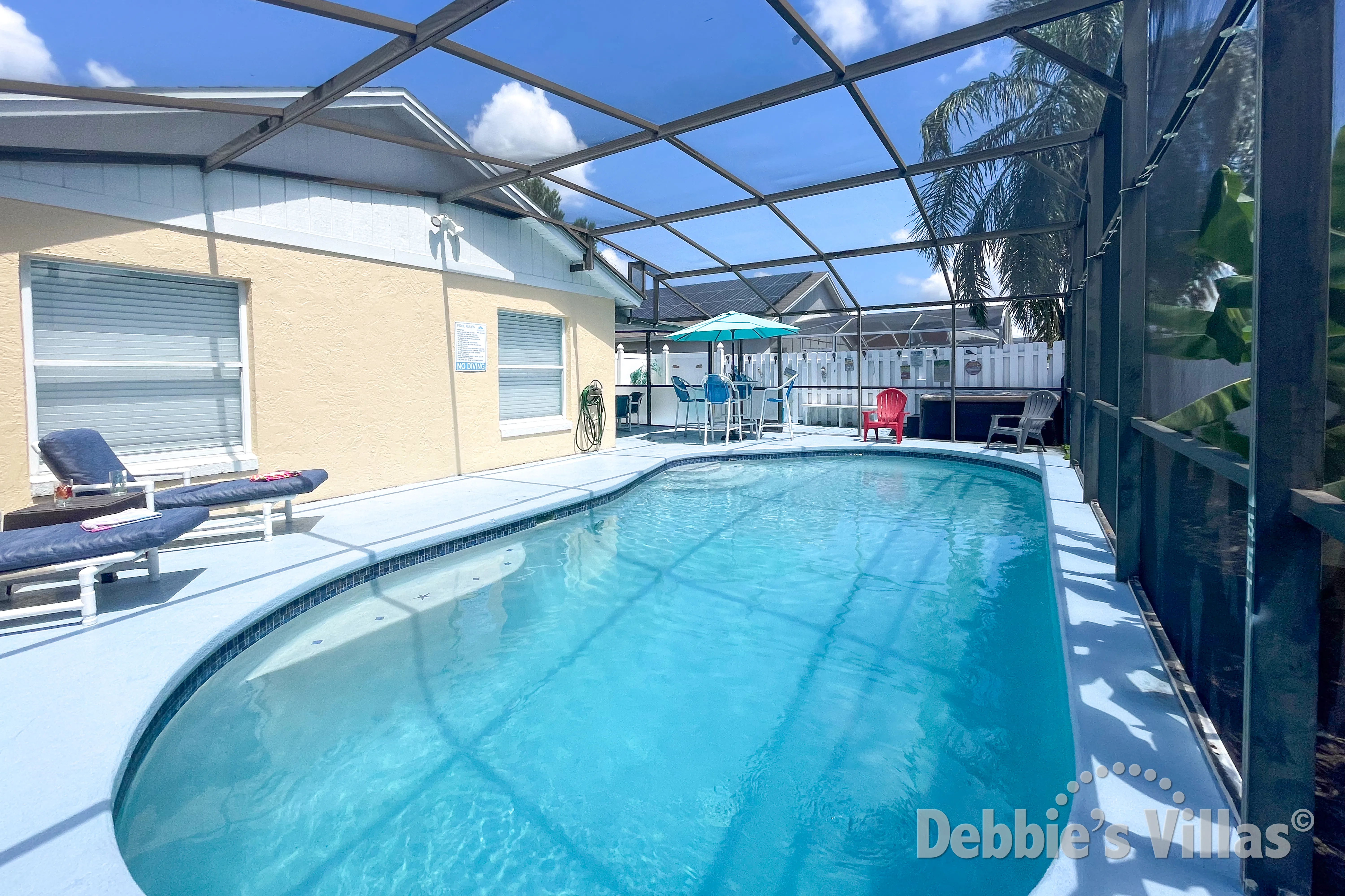 Private pool at this vacation villa on Indian Ridge in Kissimmee
