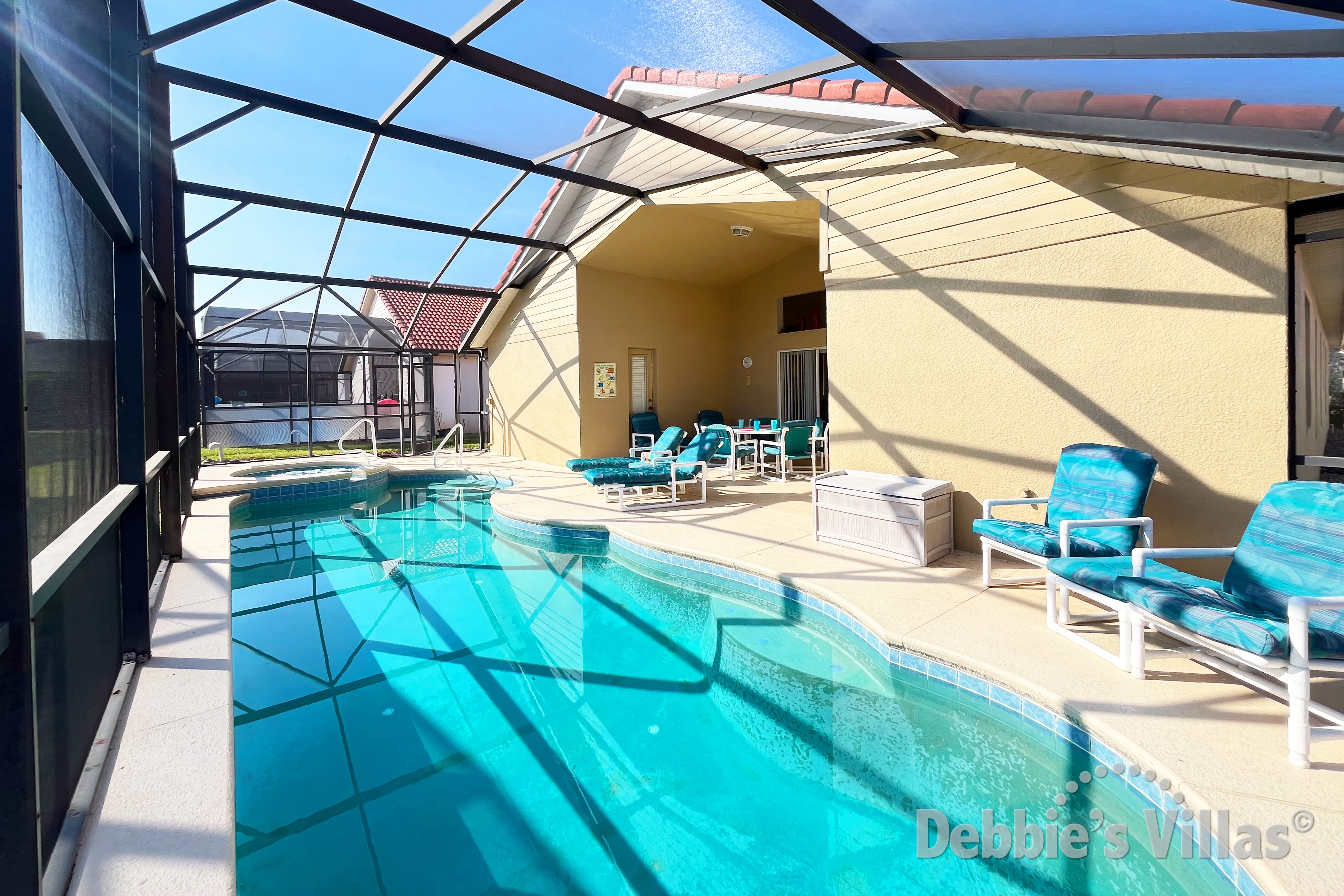 Kids and adults alike with love swimming in the sun drenched pool