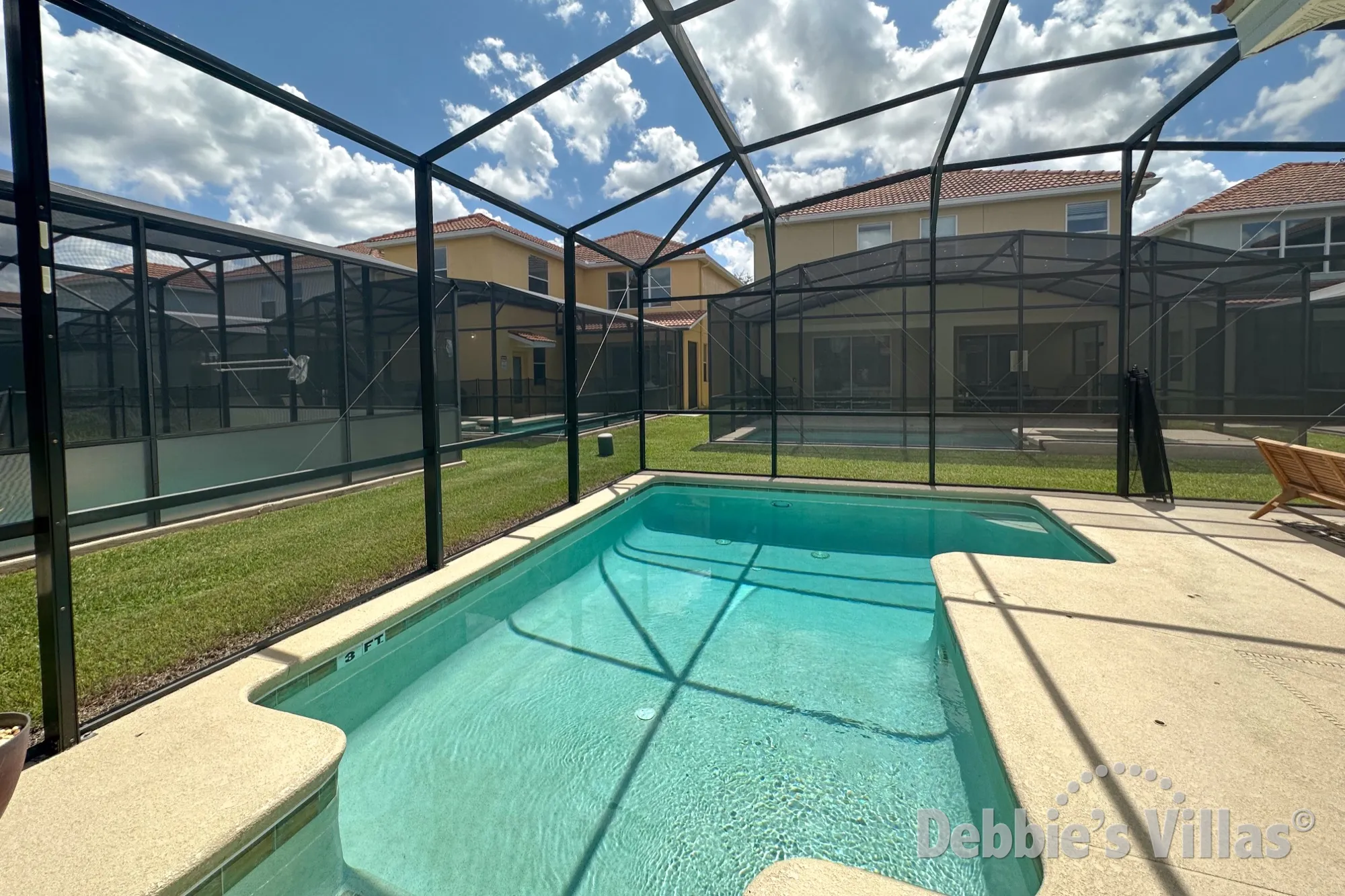 The south-facing spa is your own private oasis at this Paradise Palms vacation villa