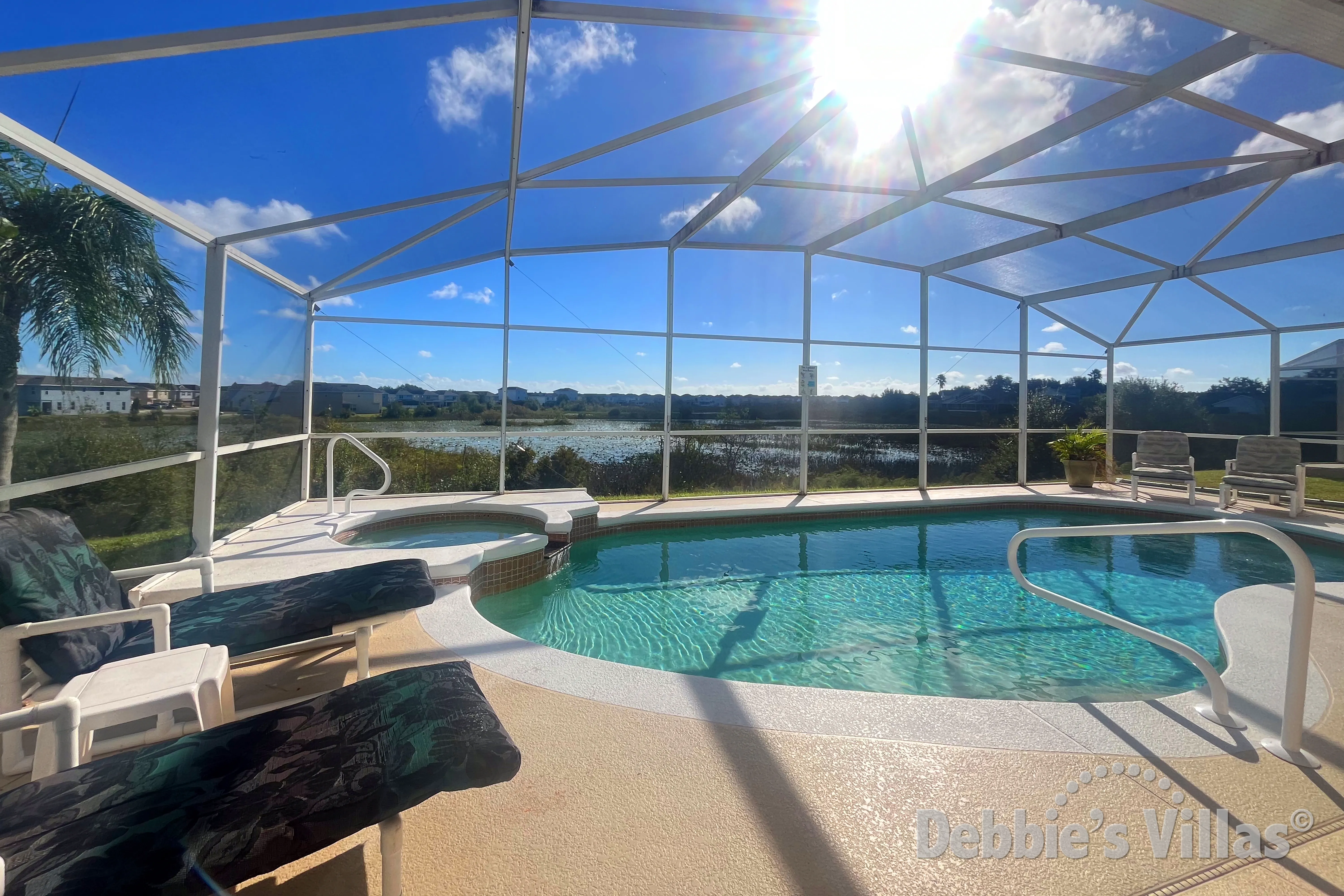 Private pool and spa with scenic views at this vacation villa on West Haven - The Abbey in Davenport