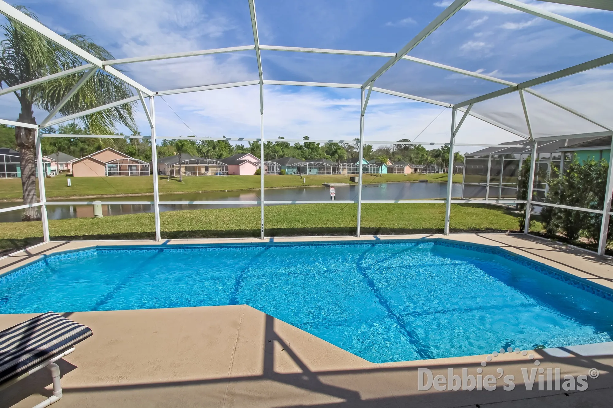 Lake view from the private pool area