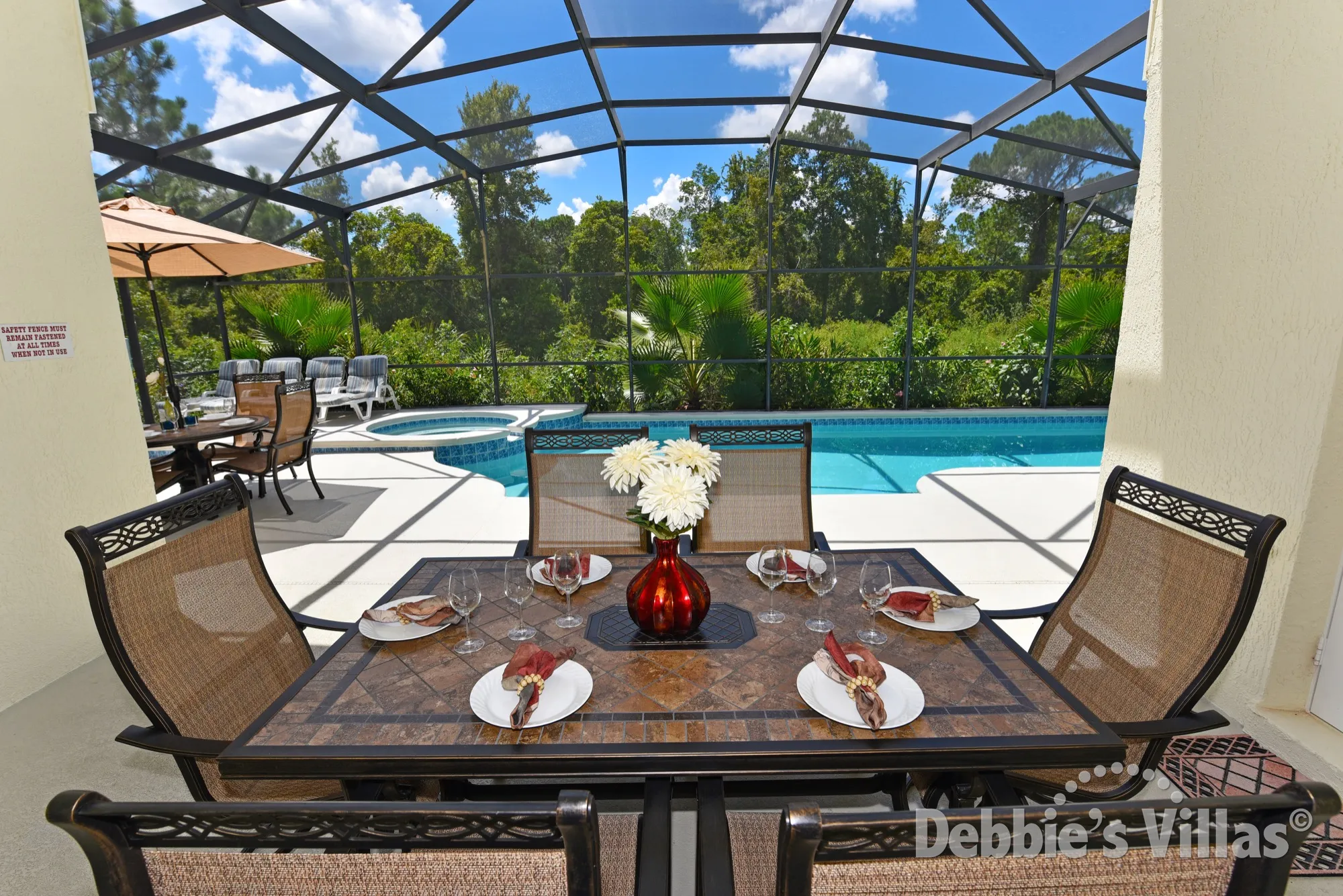 Stunning views from the southwest-facing pool and spa on Indian Creek