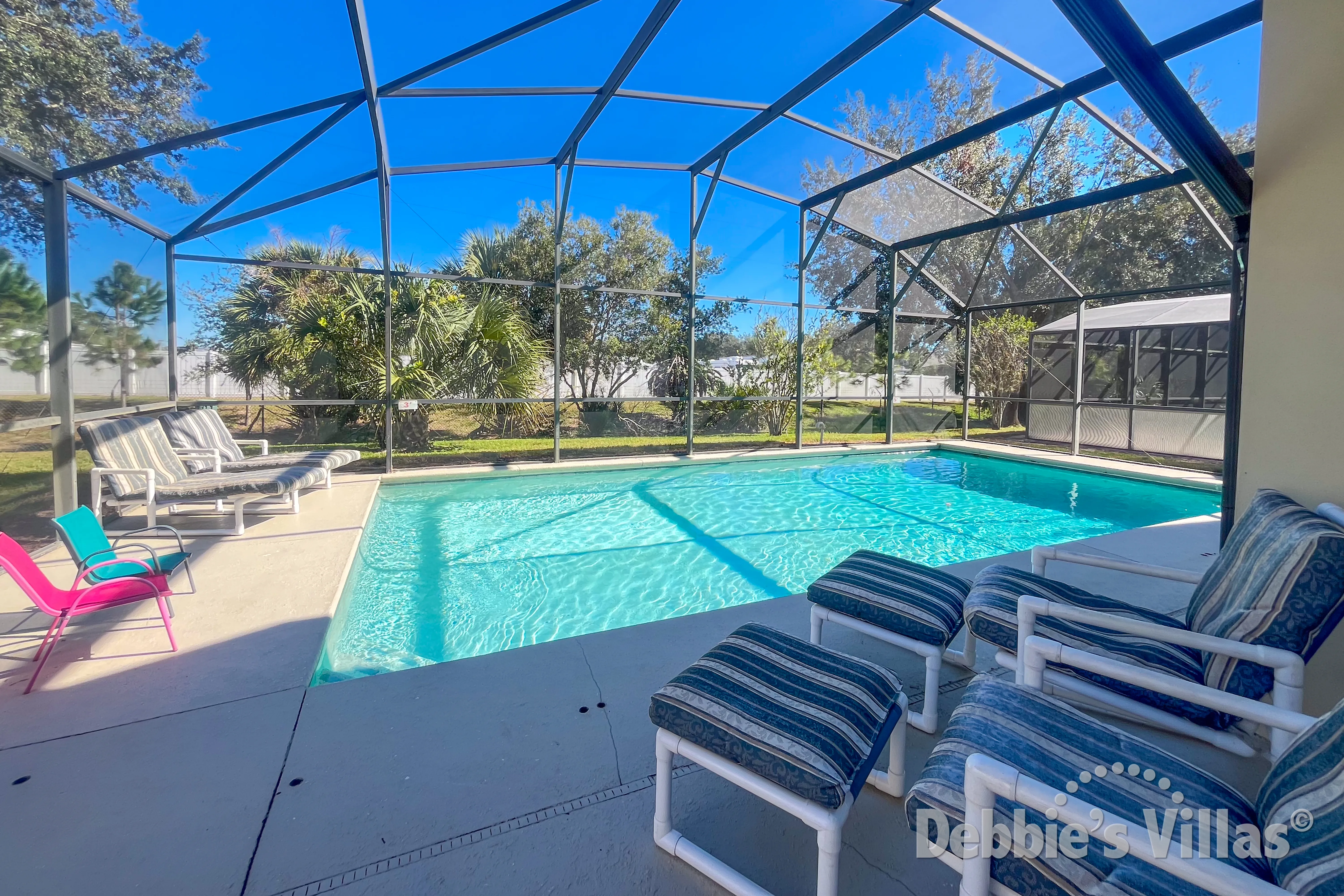Private pool at this vacation villa on Glenbrook in Clermont
