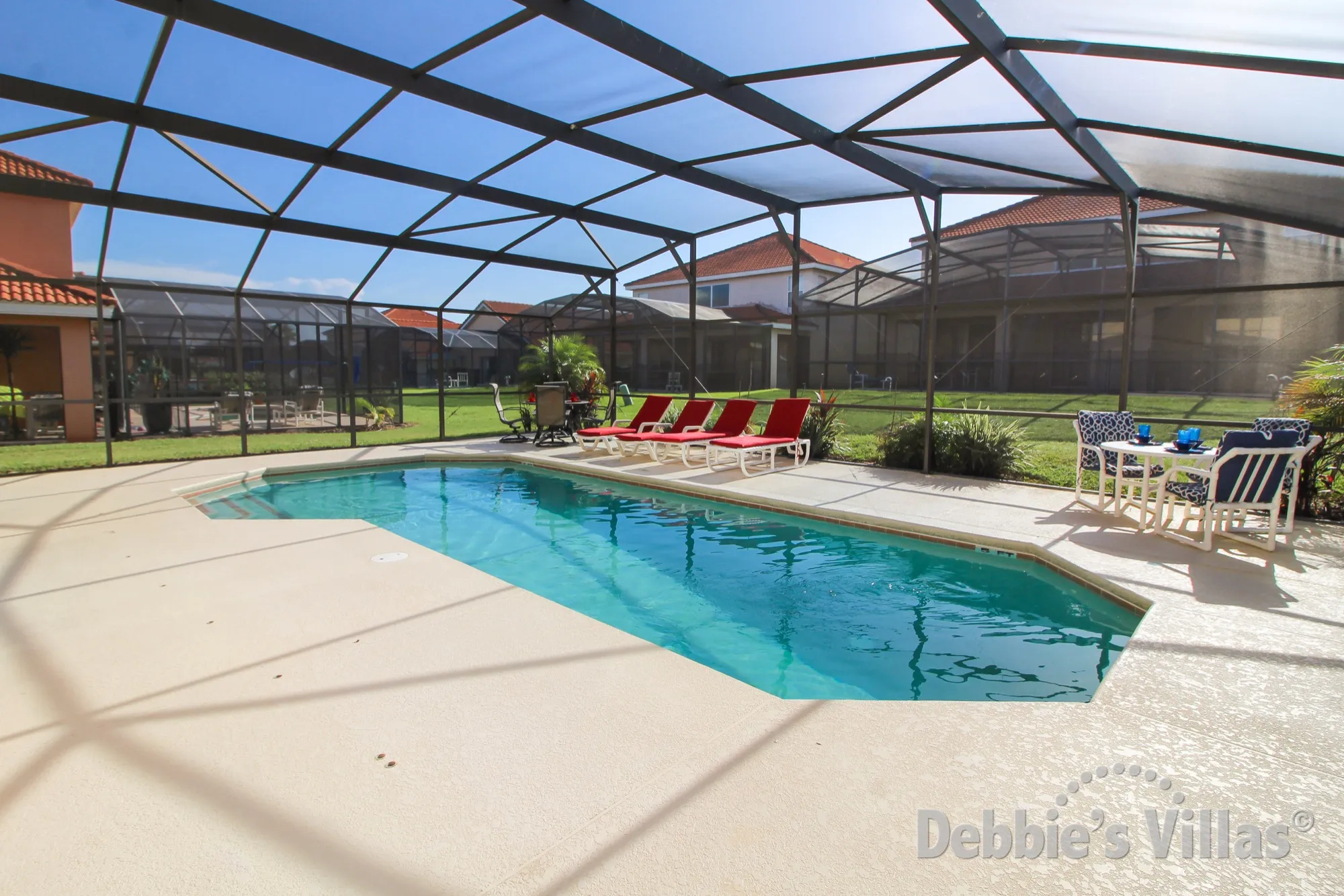Lots of space on the pool deck at this Solana villa