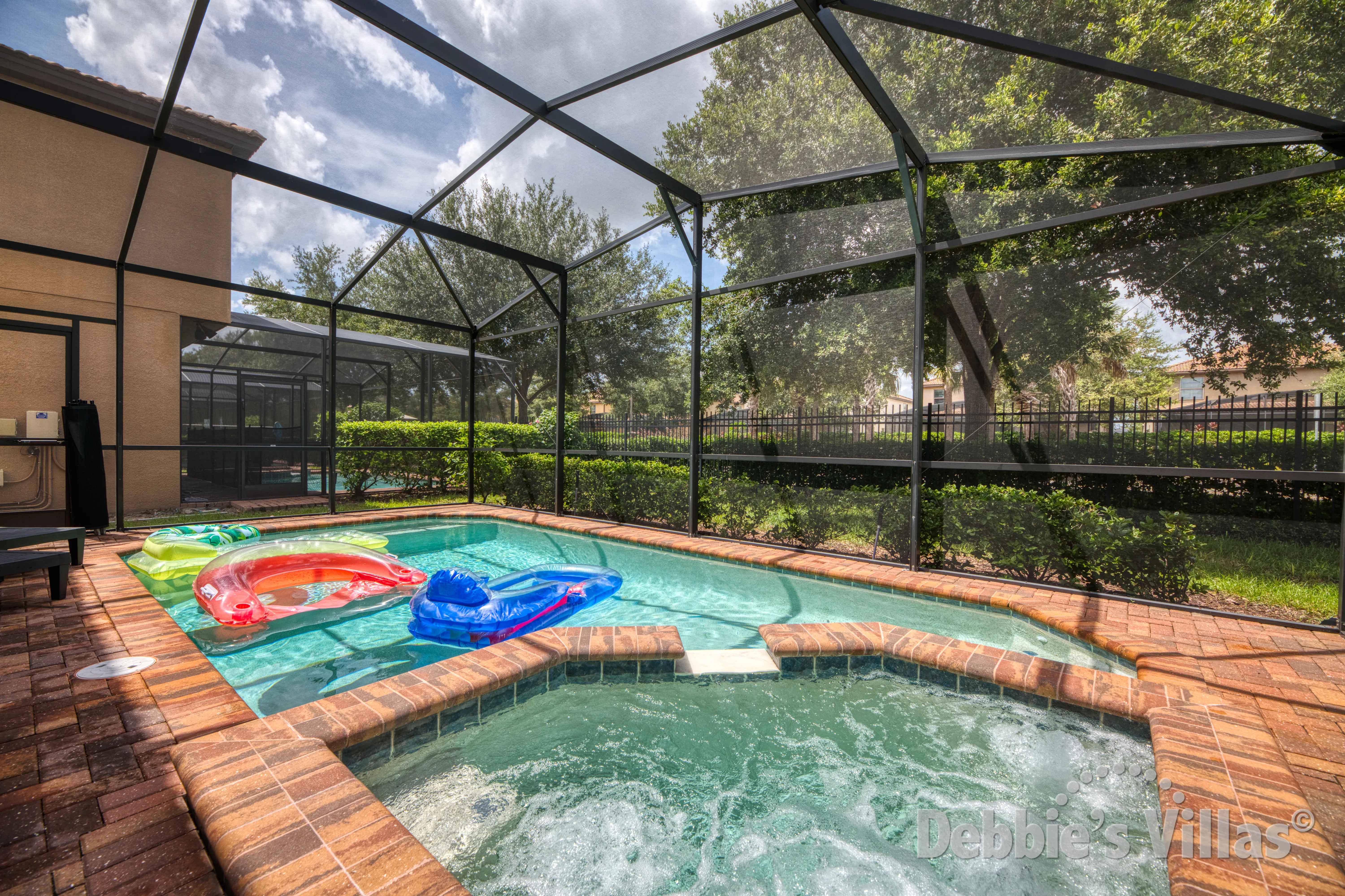 Private pool and spa at this vacation villa on Windsor at Westside in Kissimmee 