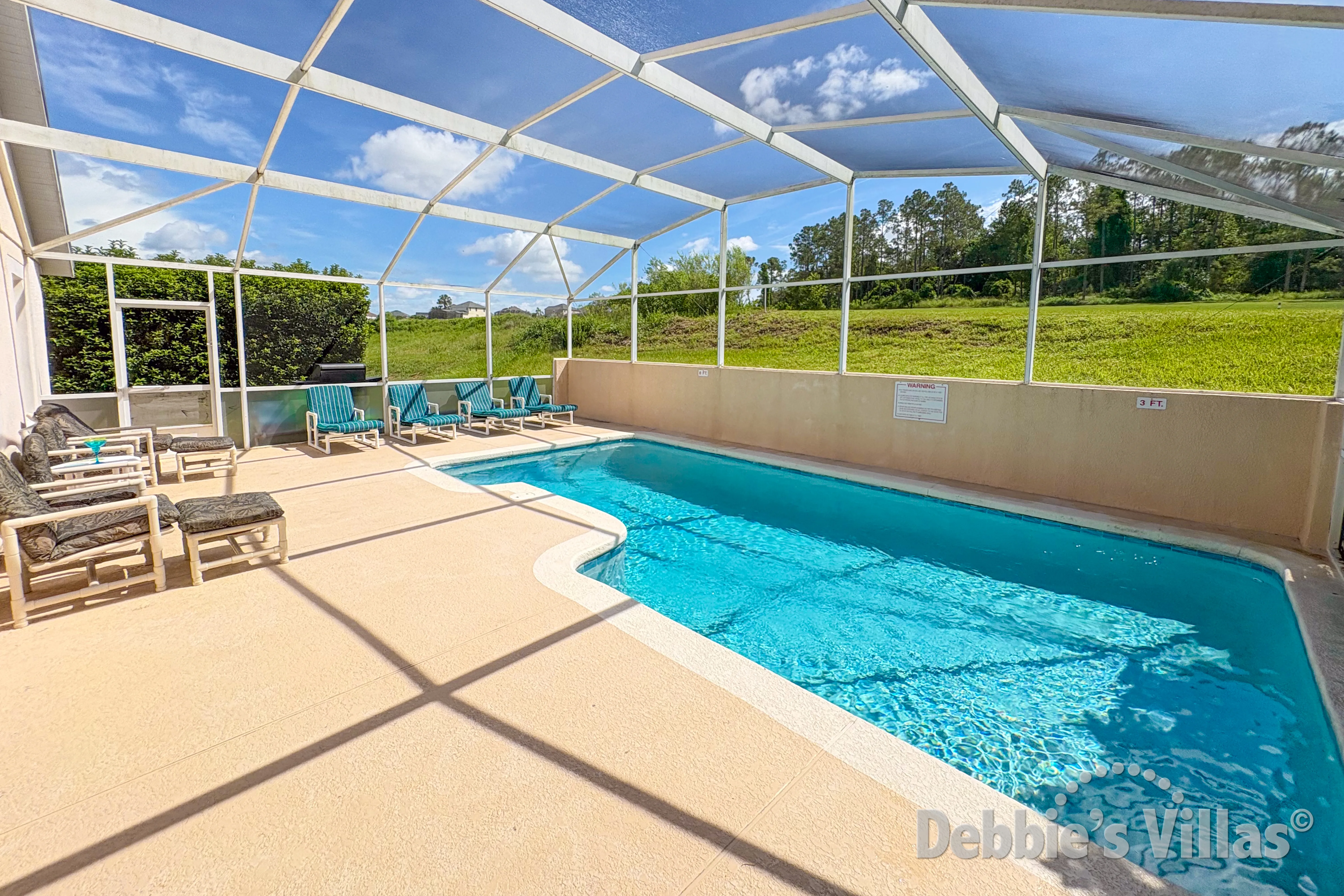 Private pool at this vacation villa on Highlands Reserve in Davenport