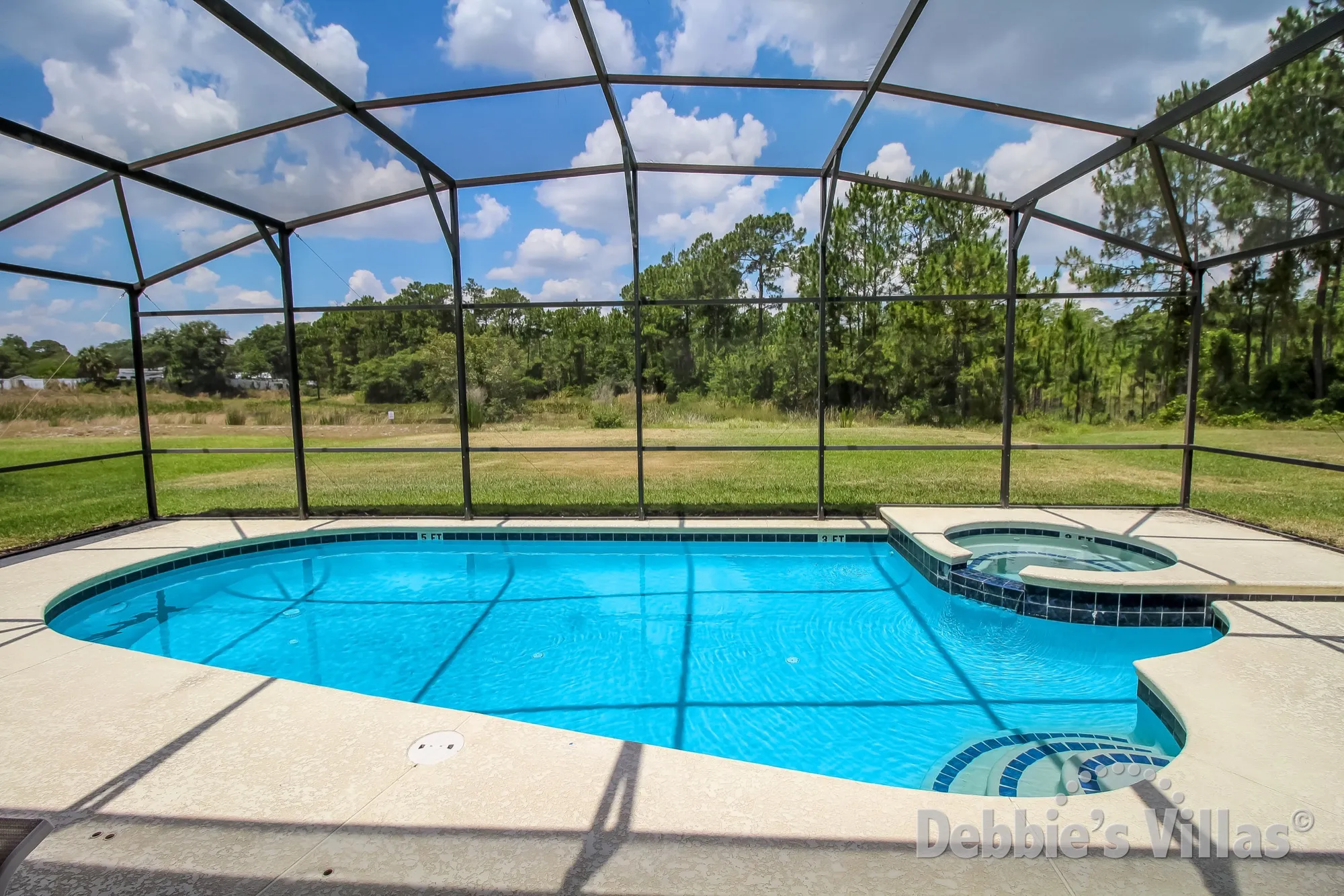 Watersong villa with a scenic view from the west-facing private pool