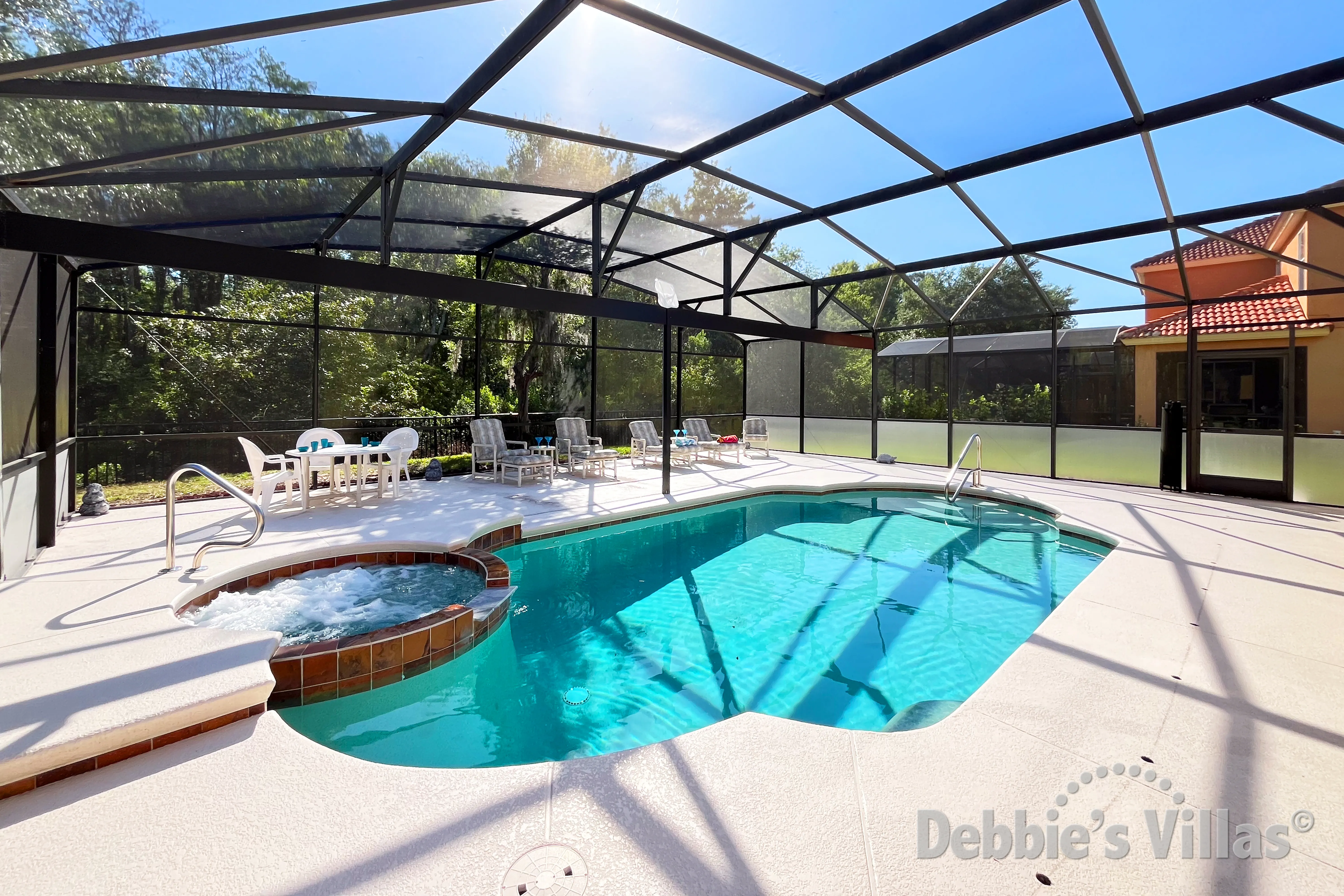 Private pool and spa at this vacation villa on Bella Vida in Kissimmee