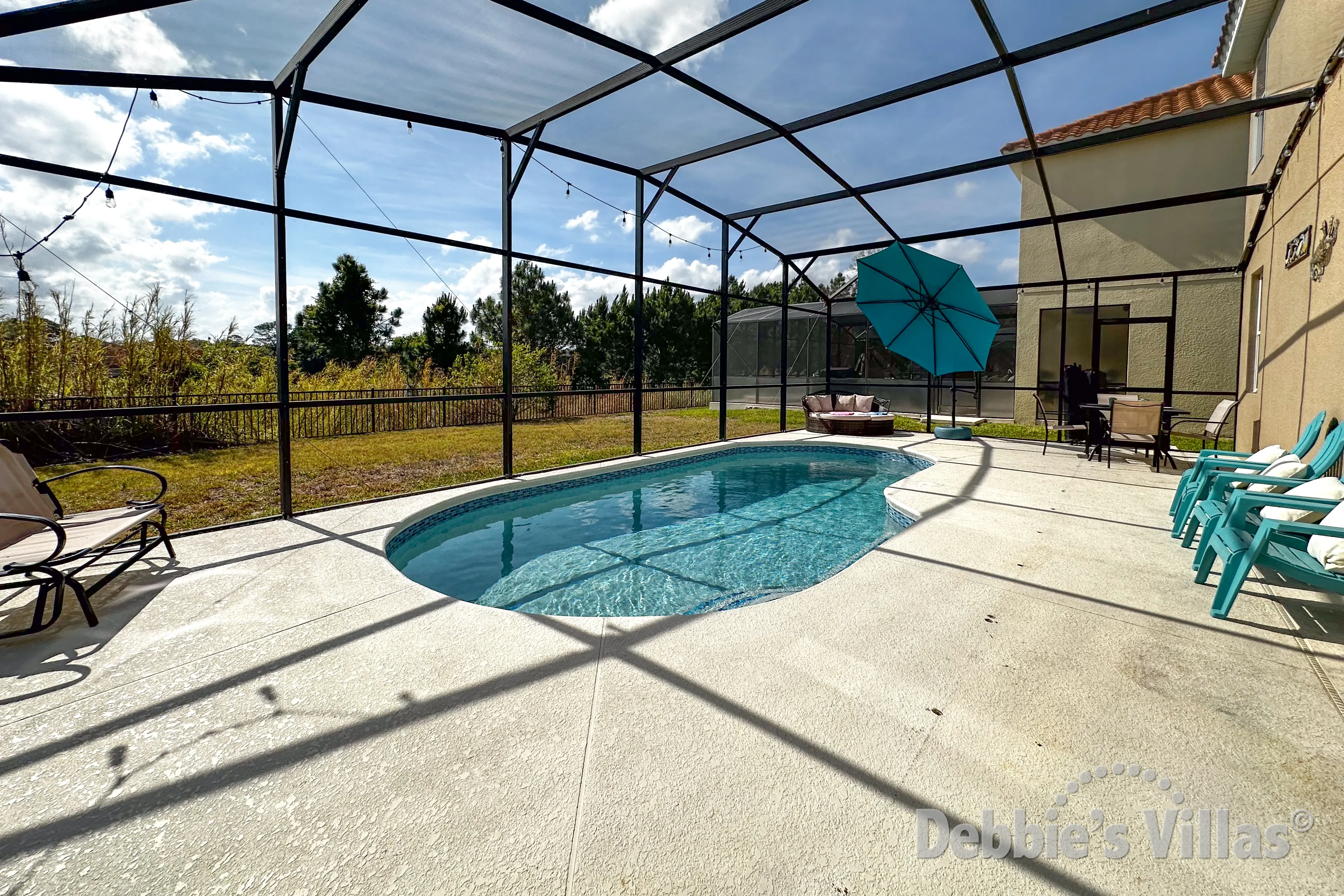 Private pool at this vacation villa on Aviana in Davenport