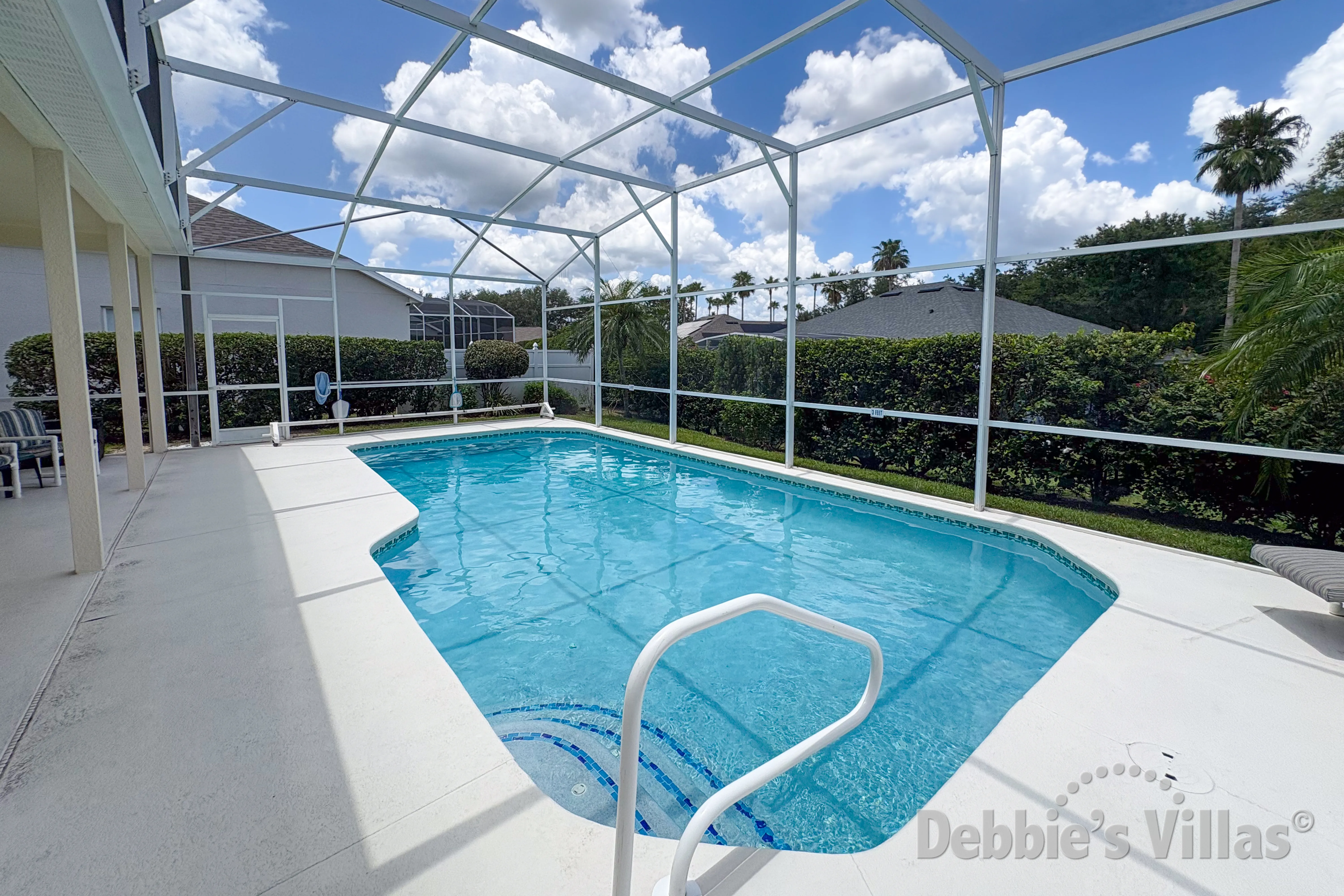 Private pool at this vacation villa on Hampton Lakes in Davenport 