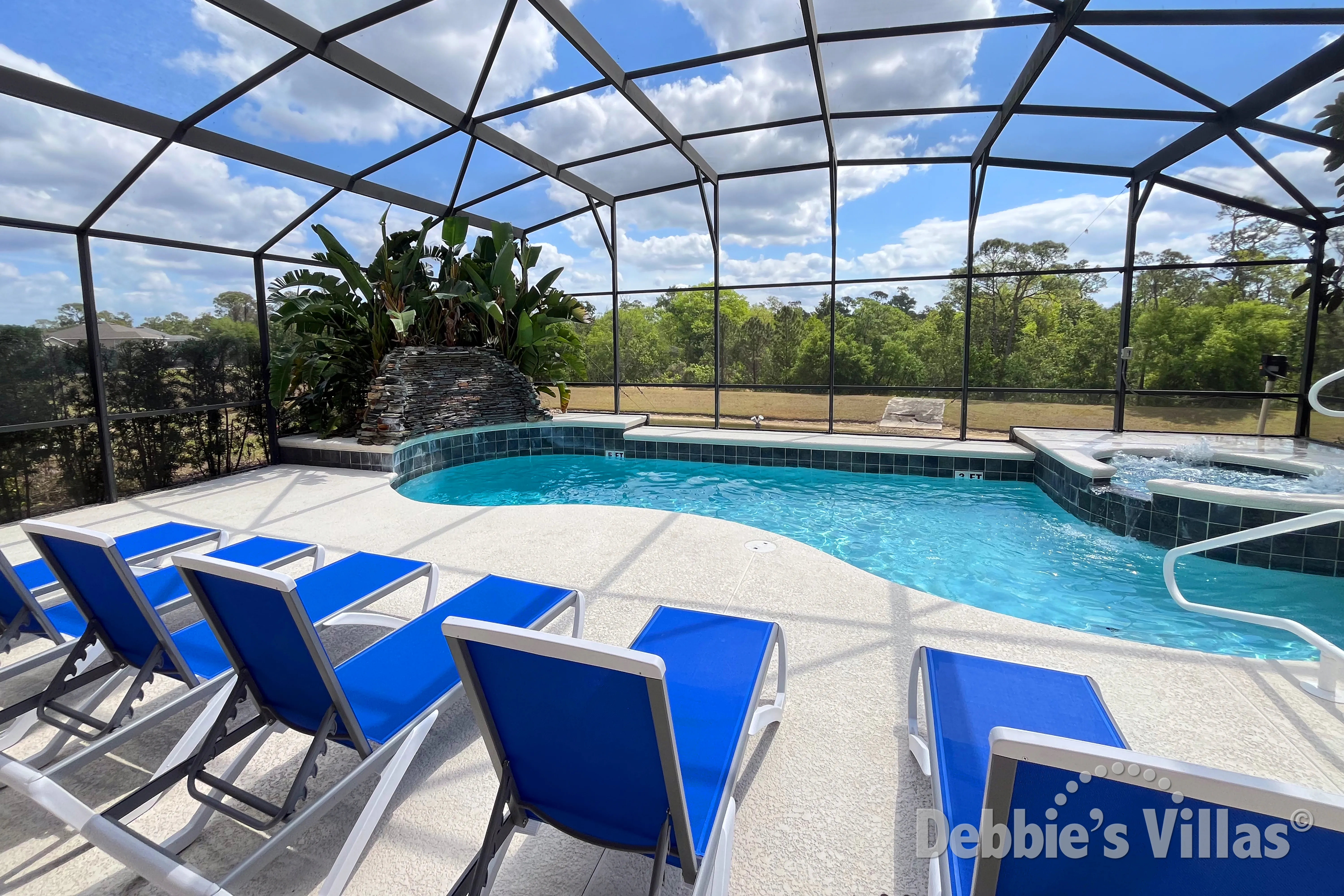 Conservation views and no overlooking neighbours to the rear of this Kissimmee vacation villa 