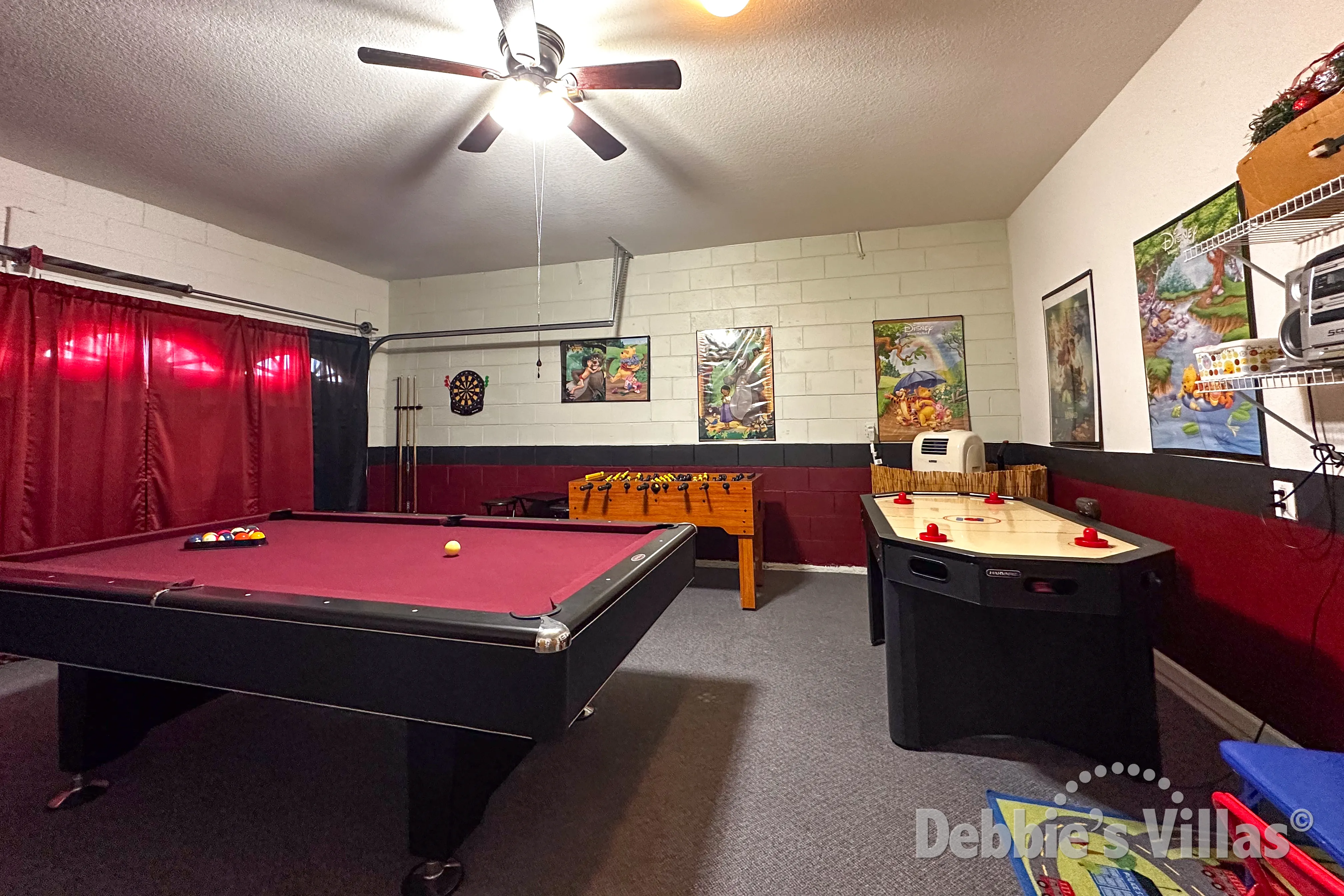 Fun for all the family in the air-conditioned games room at this Windsor Palms vacation villa
