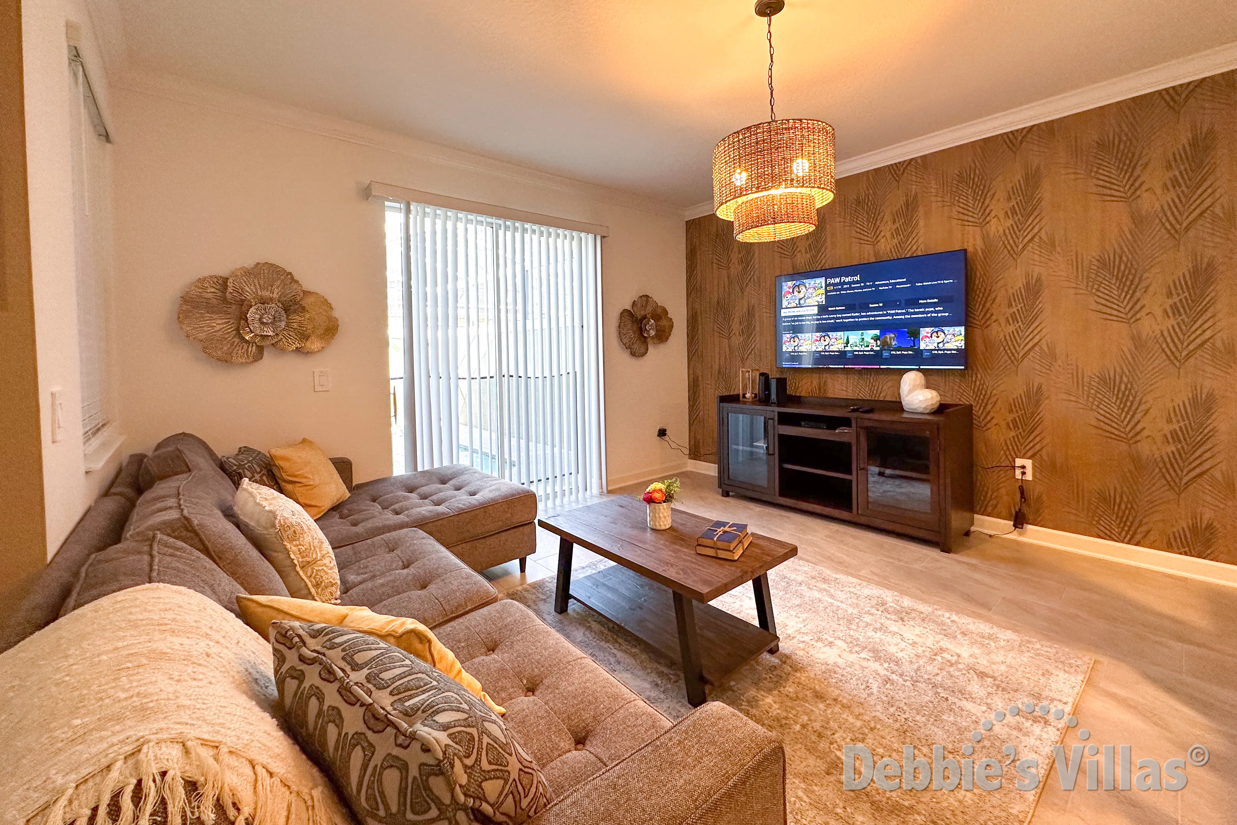 Watch your favourite shows on the flatscreen TV in the lounge