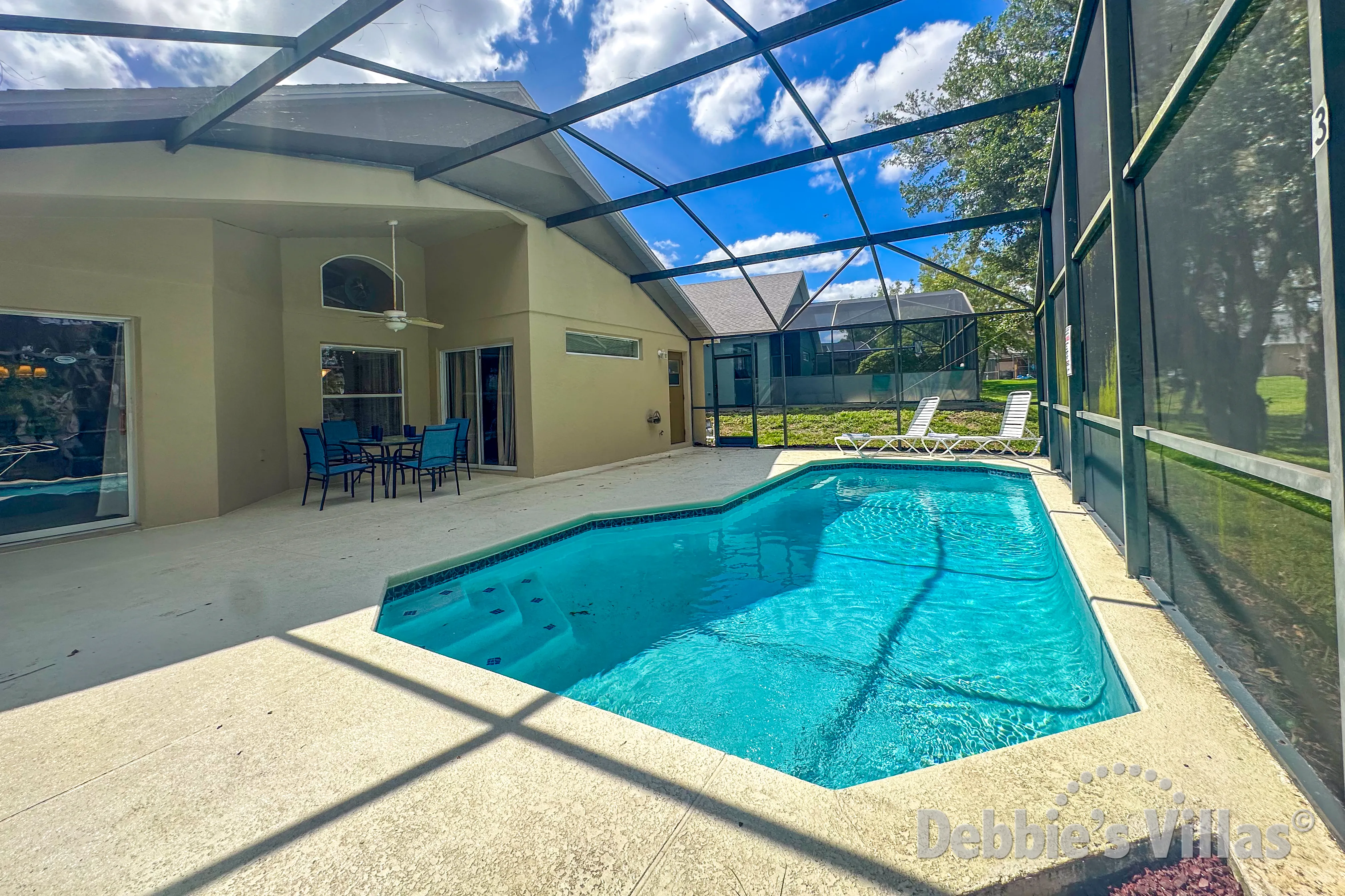 The west-facing pool is perfect for unwinding after a day of exploring Orlando 
