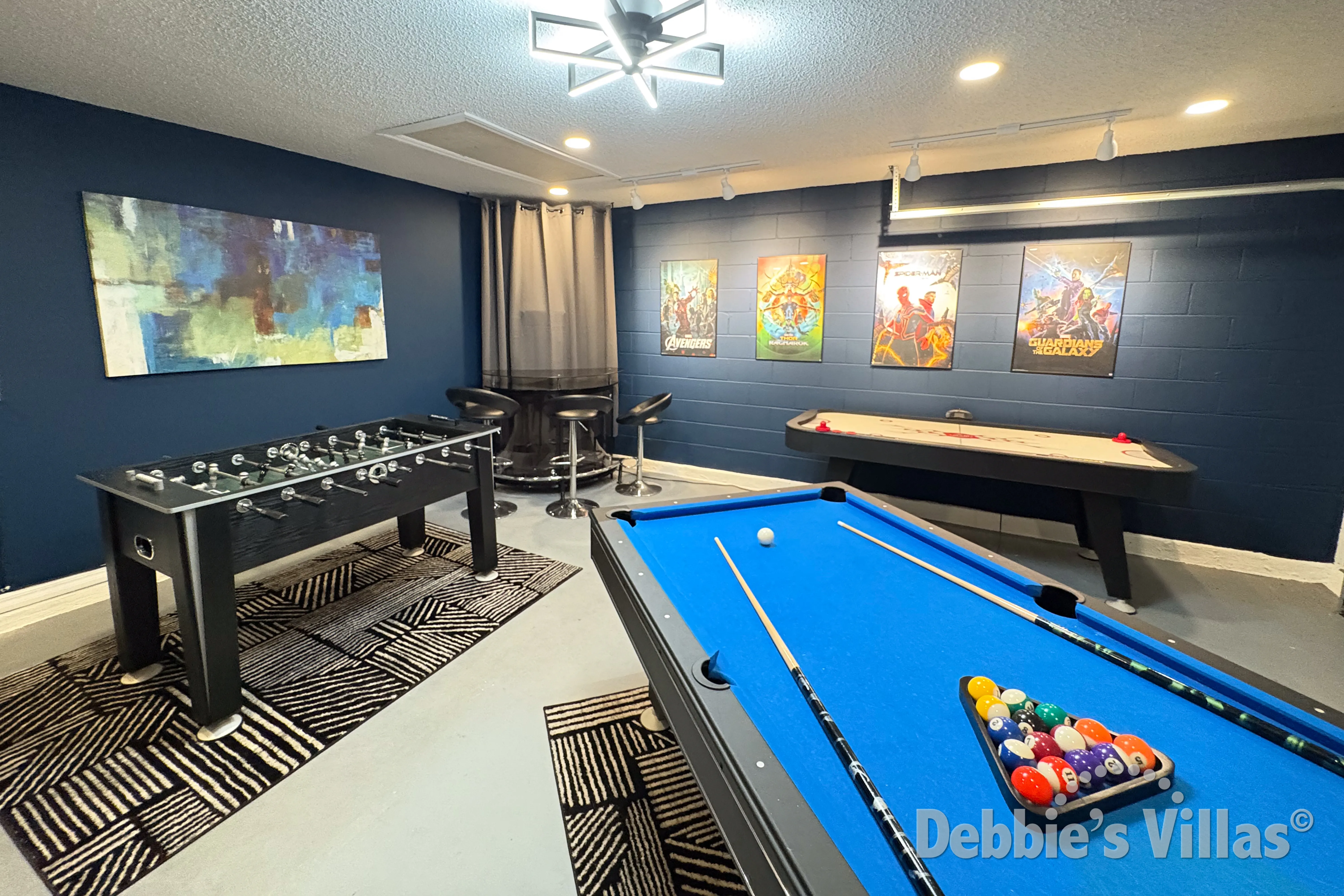 Well-equipped games room in this vacation villa on Rolling Hills in Kissimmee 