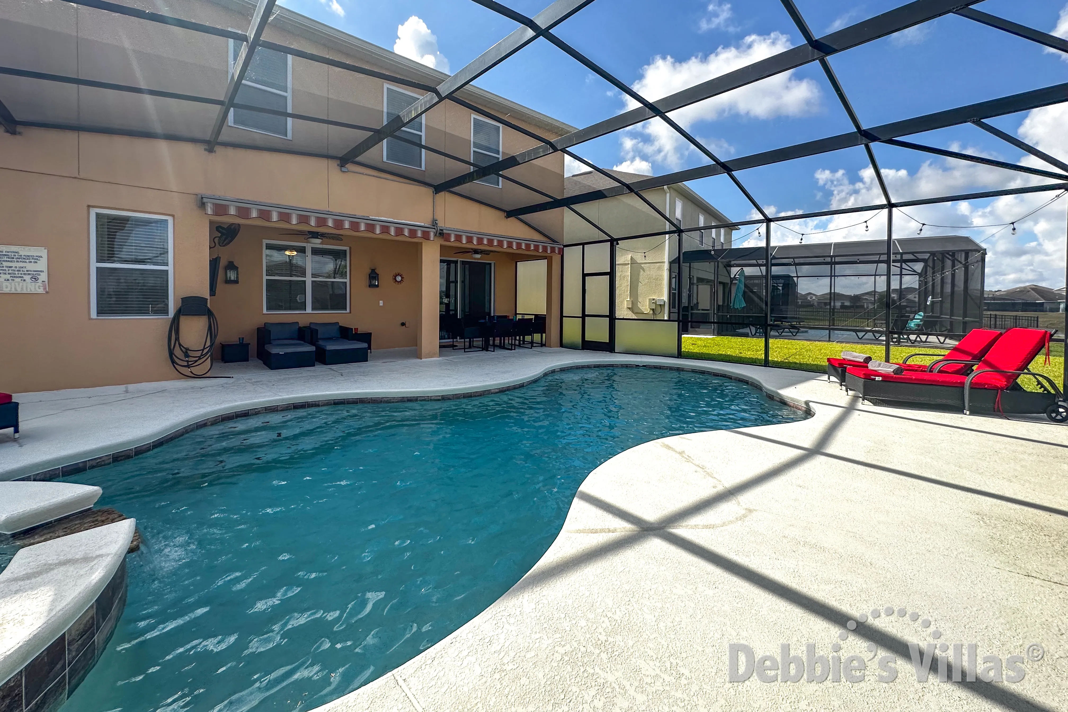 Space for your whole family to make the most of the west-facing pool and spa