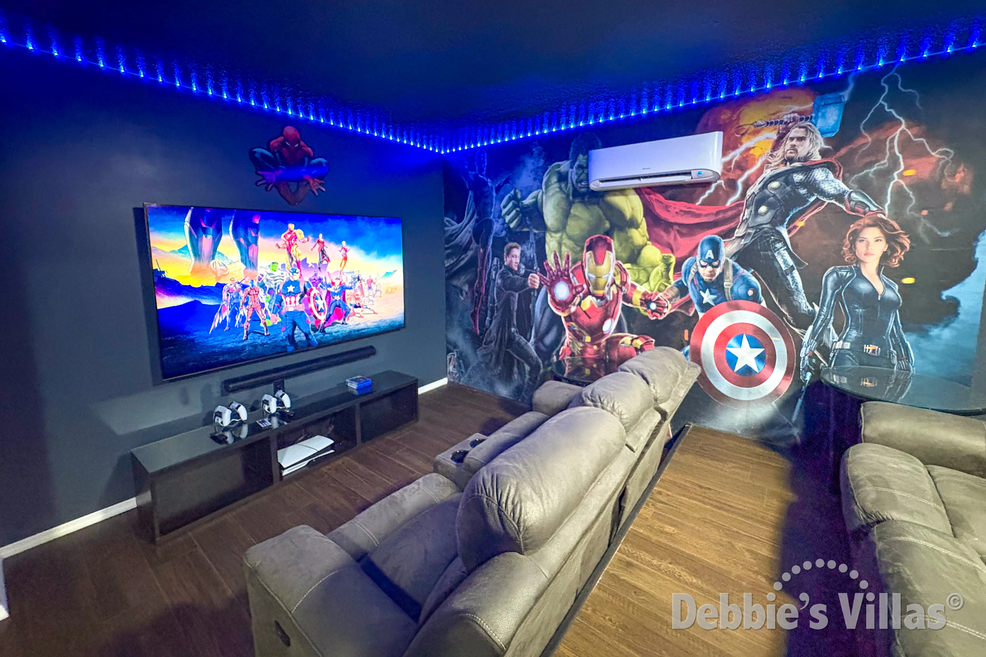 Air-conditioned home cinema room at this vacation villa on Windsor Hills in Kissimmee