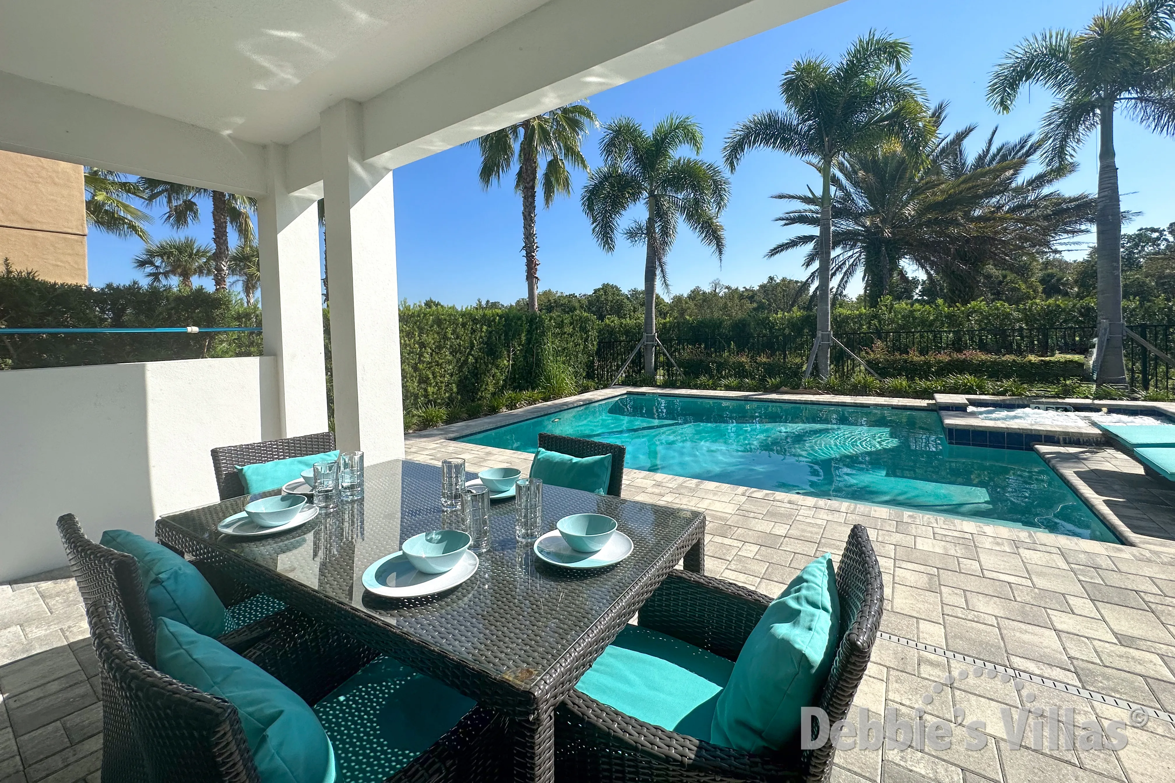 Dine alfresco at the private pool with no overlooking rear neighbours