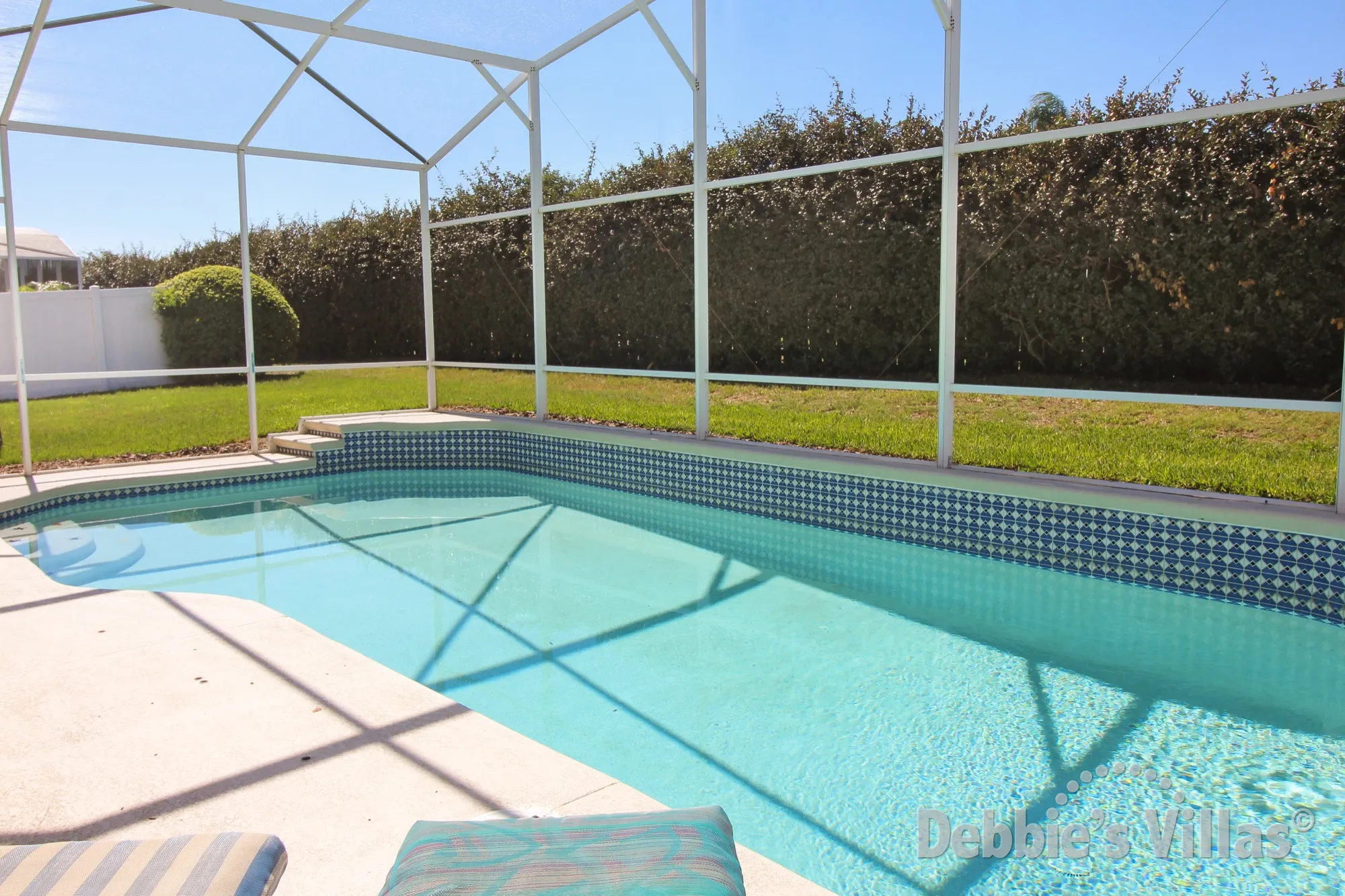 Inviting, private south-facing pool with no overlooking neighbours