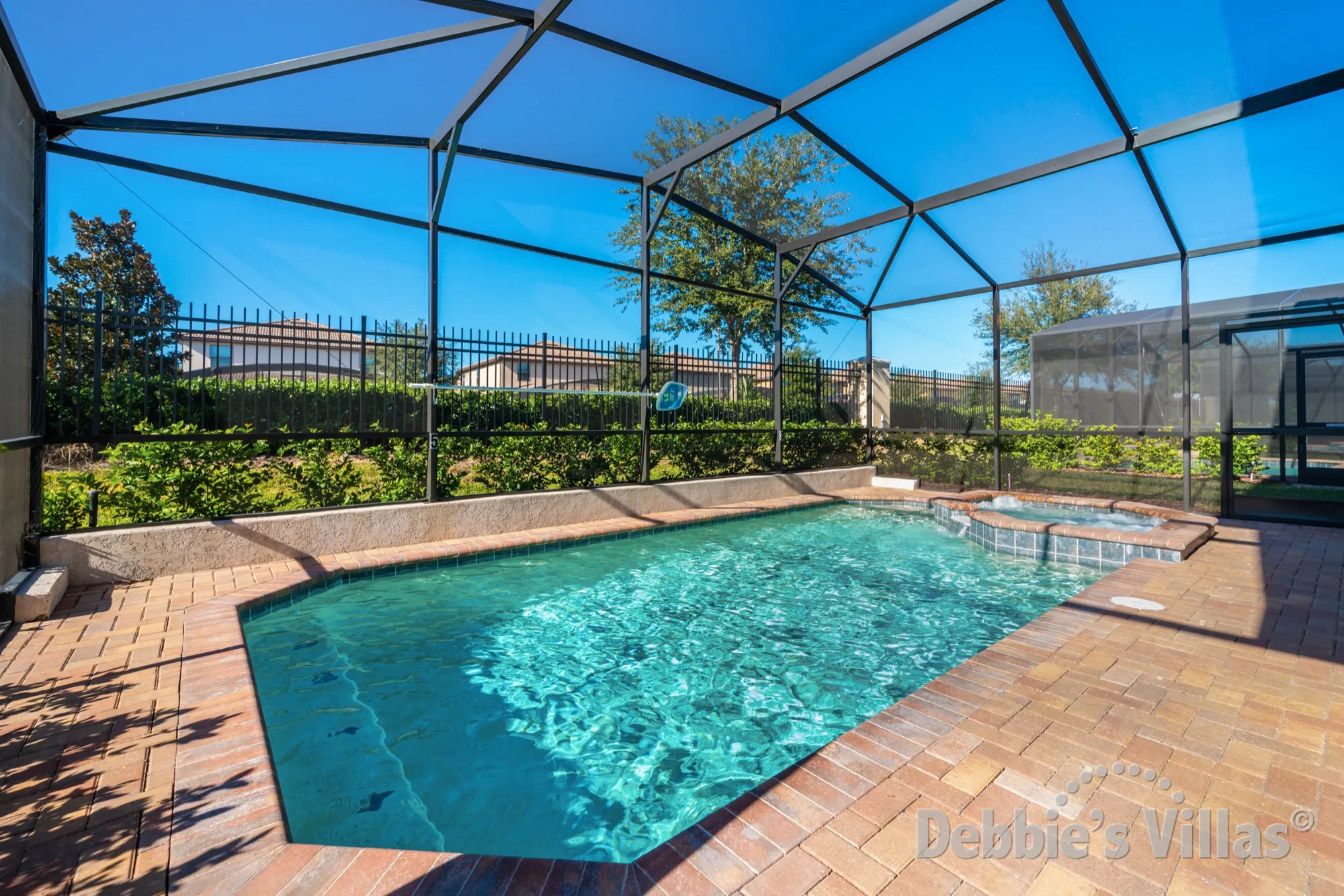 Windsor at Westside villa in Kissimmee with no overlooking neighbours on the private pool and spa
