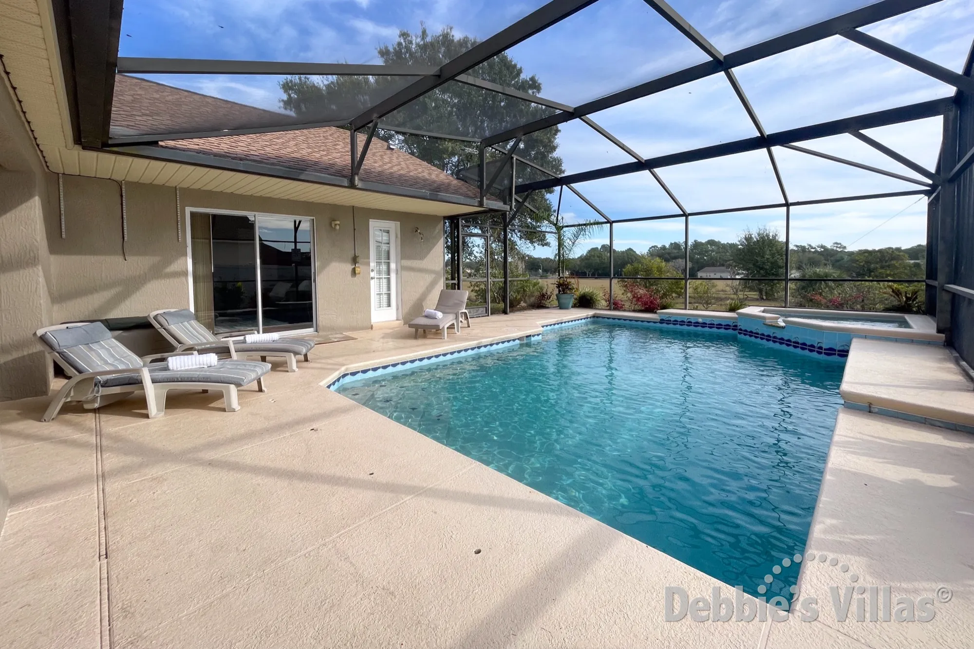 Relax and swim in your private pool at this Orange Tree vacation villa