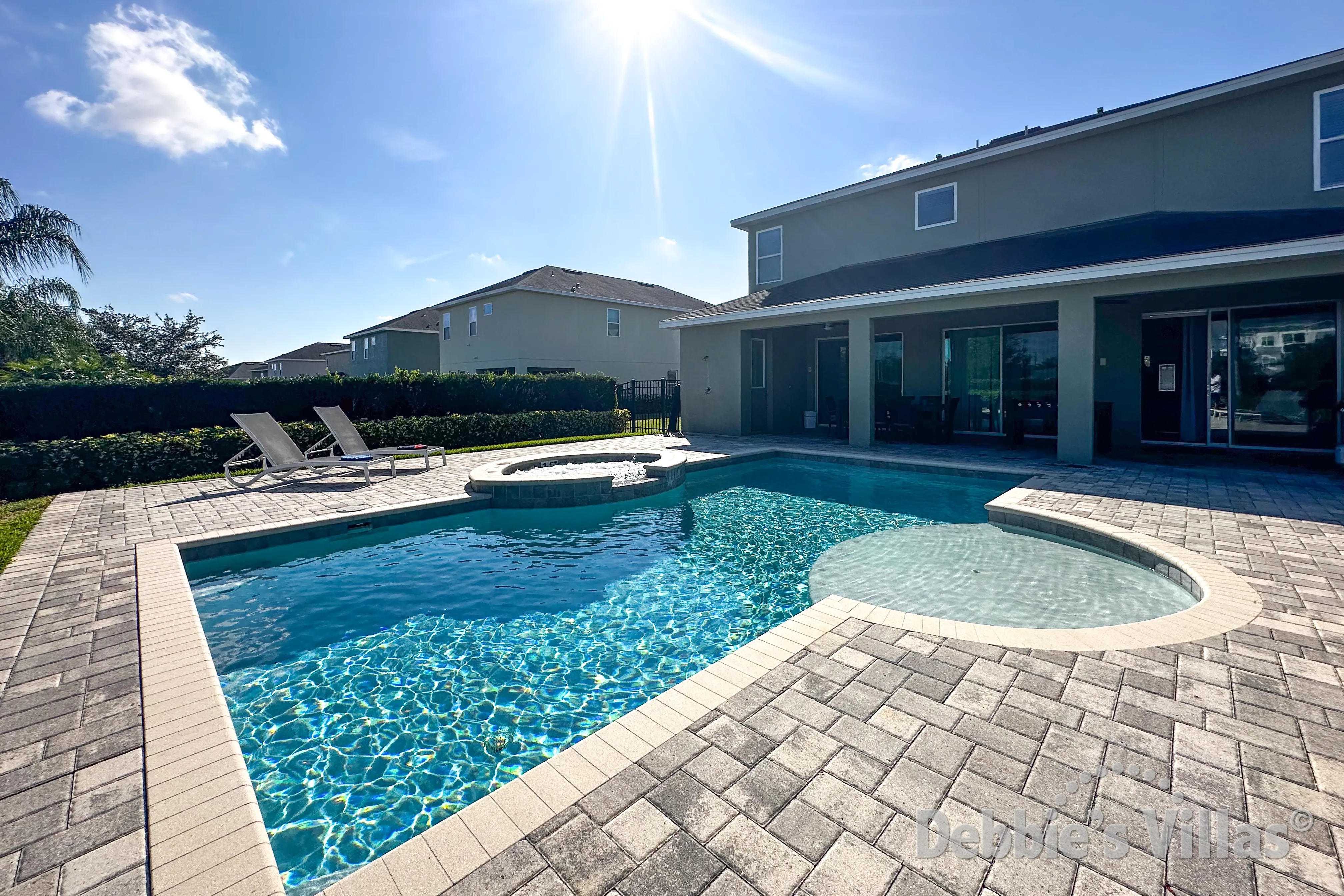 Private pool and spa at this vacation villa on Encore in Kissimmee