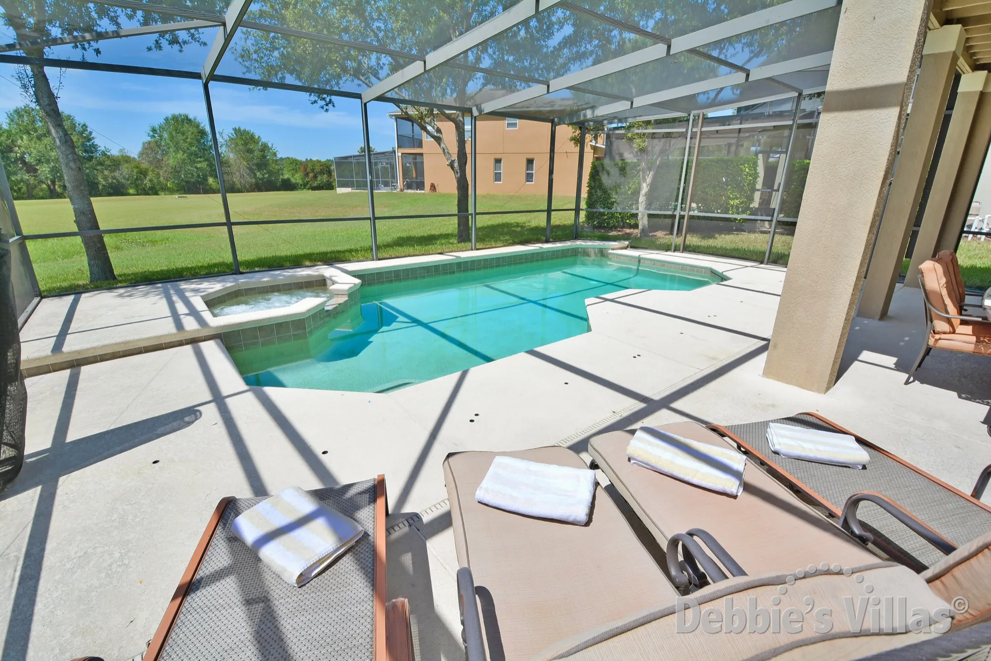 Sunny southwest-facing pool at this West Haven villa