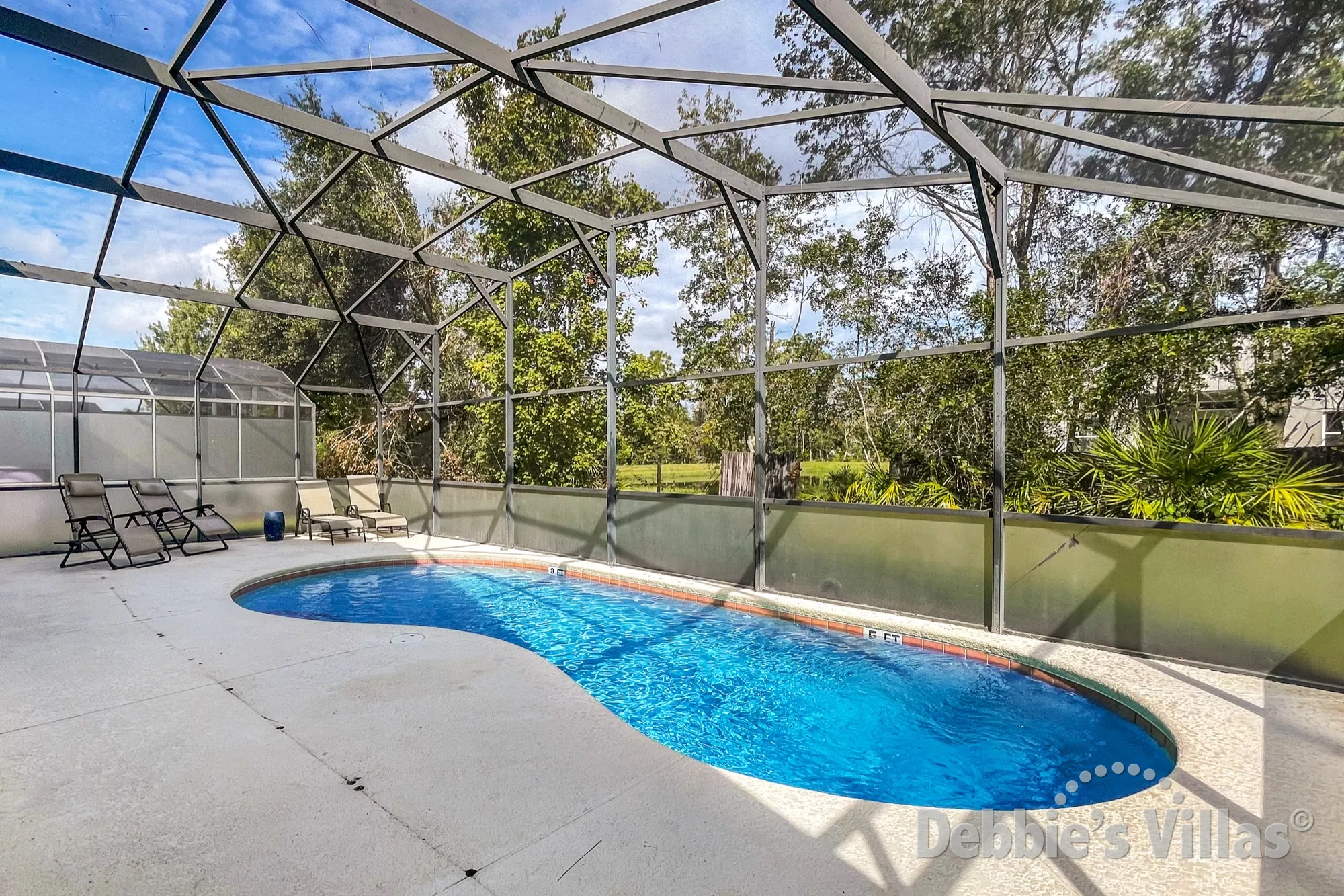 Private pool at this Terra Verde rental villa in Kissimmee