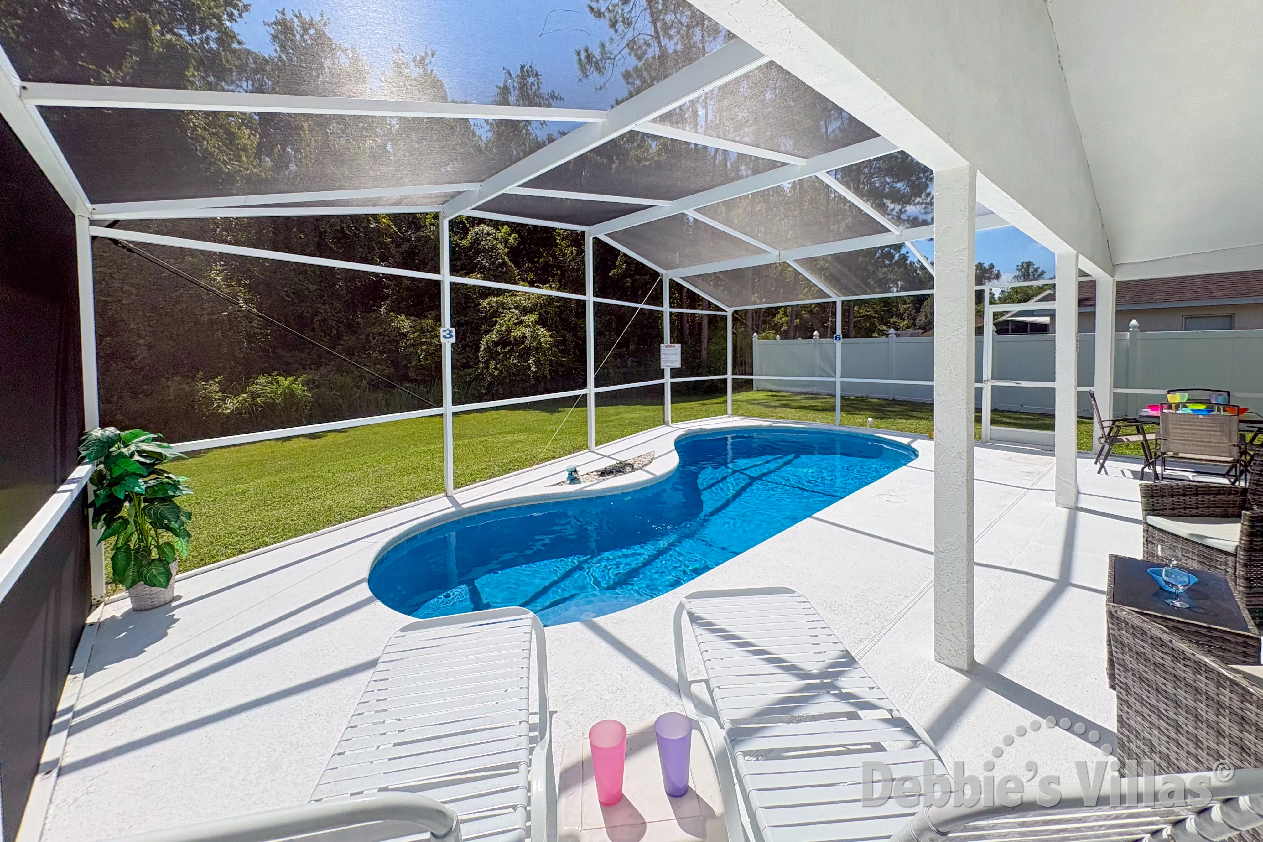 Private pool at this vacation villa on Thousand Oaks in Davenport 