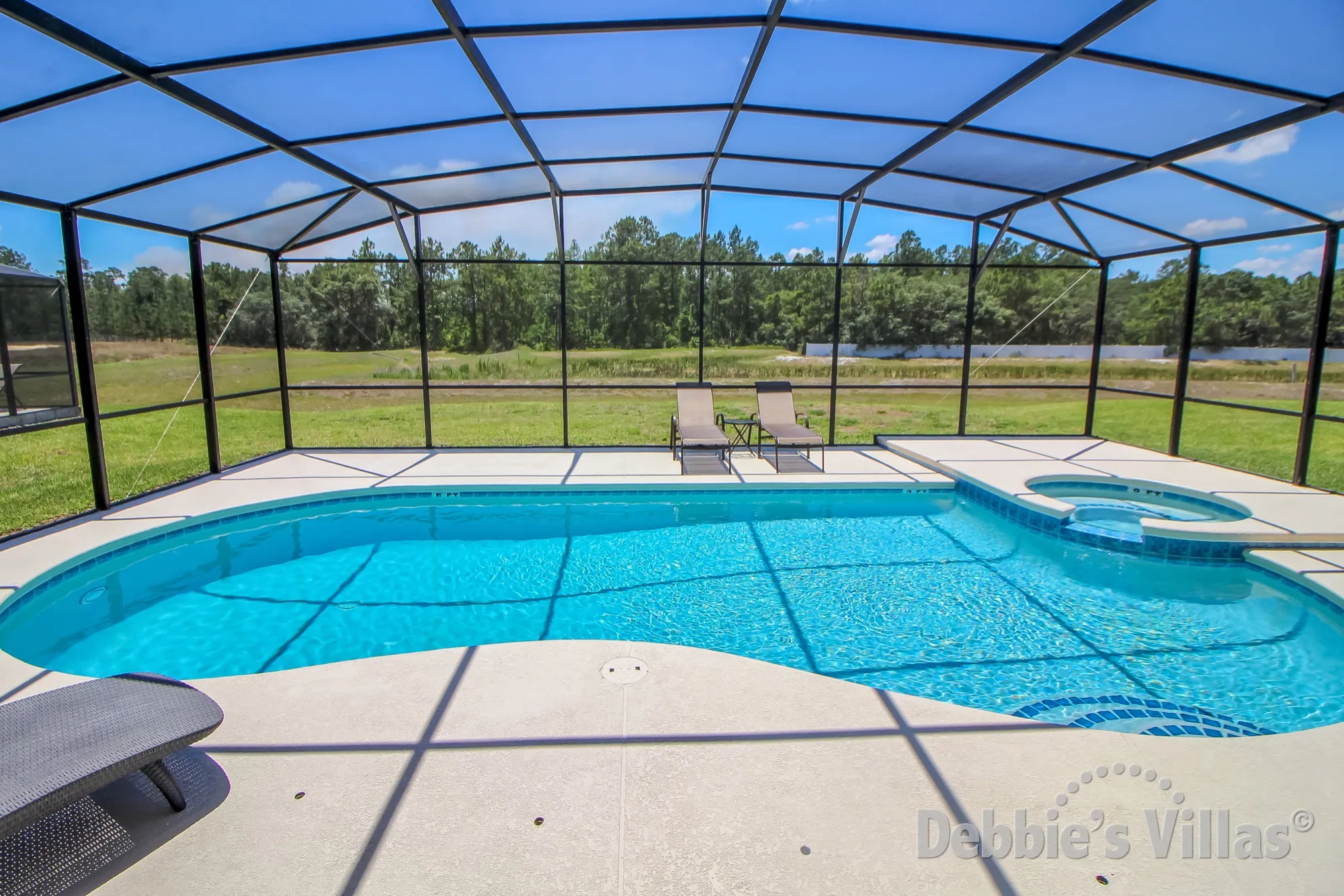 Conservation views from the south-facing pool deck on Watersong