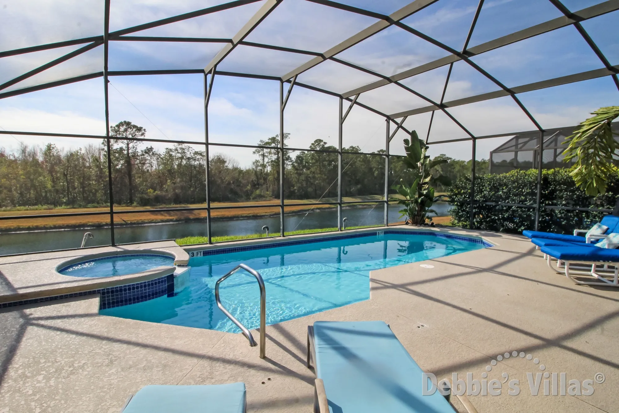 Emerald Island villa with a southwest-facing private pool and spa