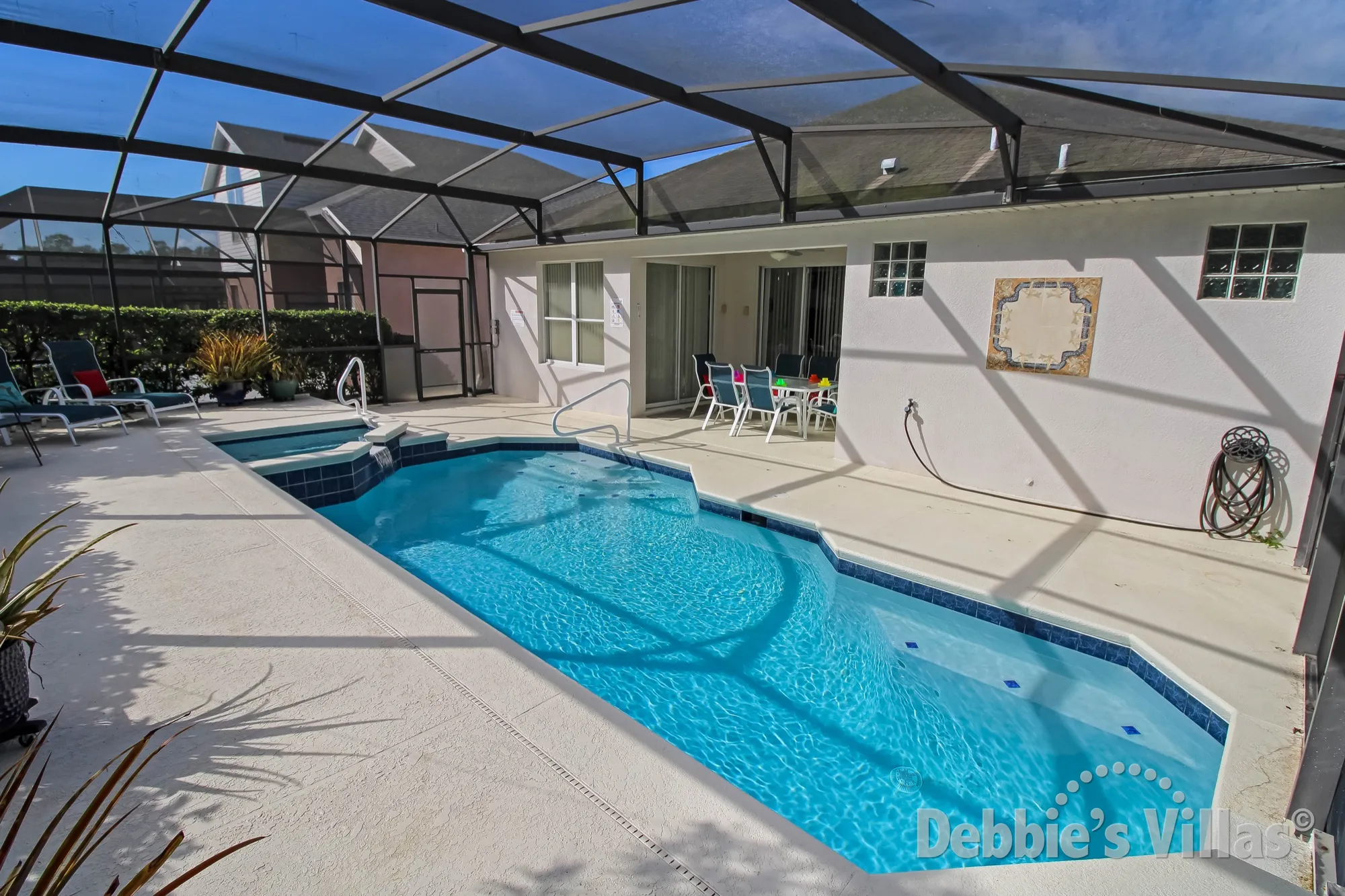 Windsor Palms villa with a secluded pool and spa area