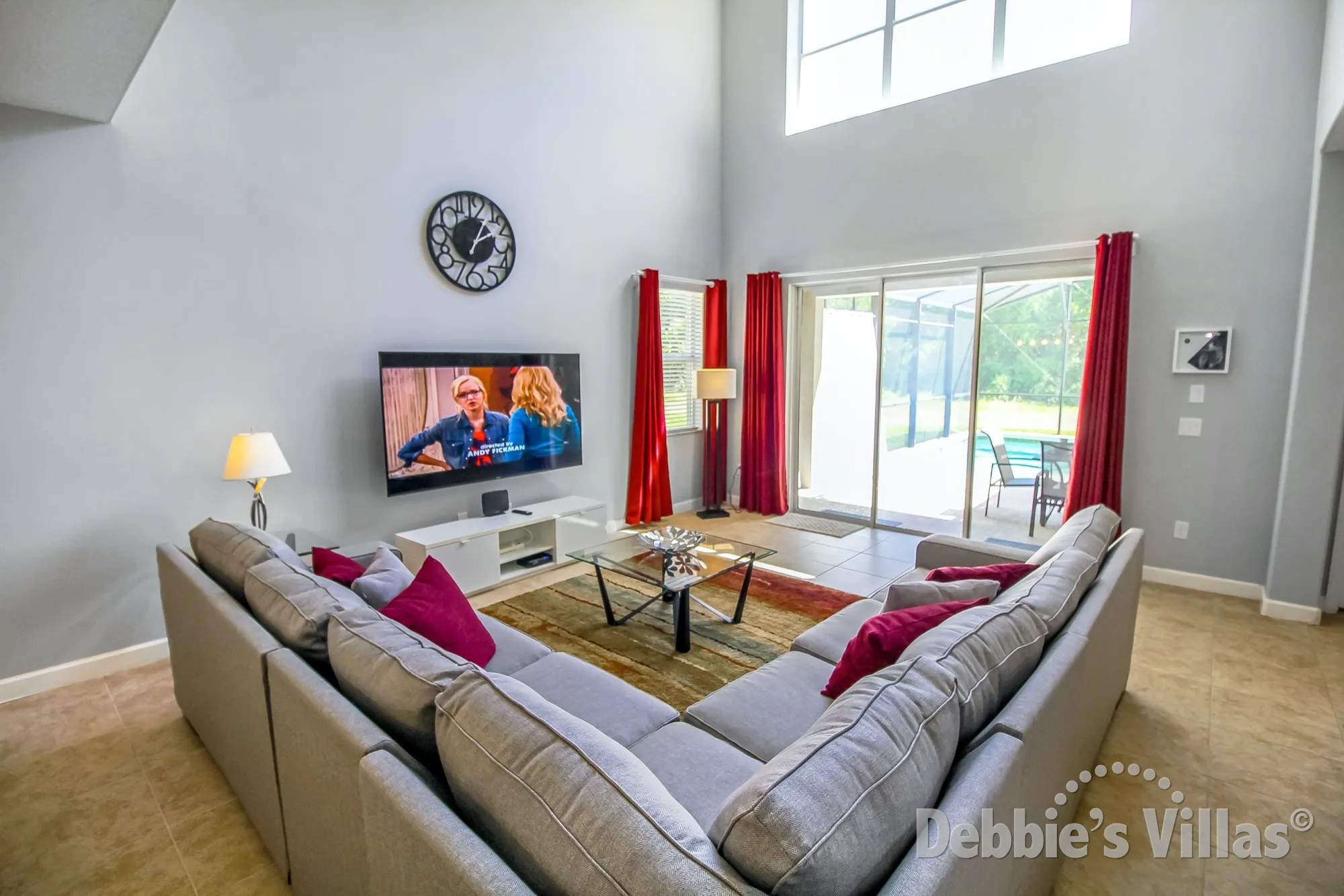 Family lounge with lots of natural light