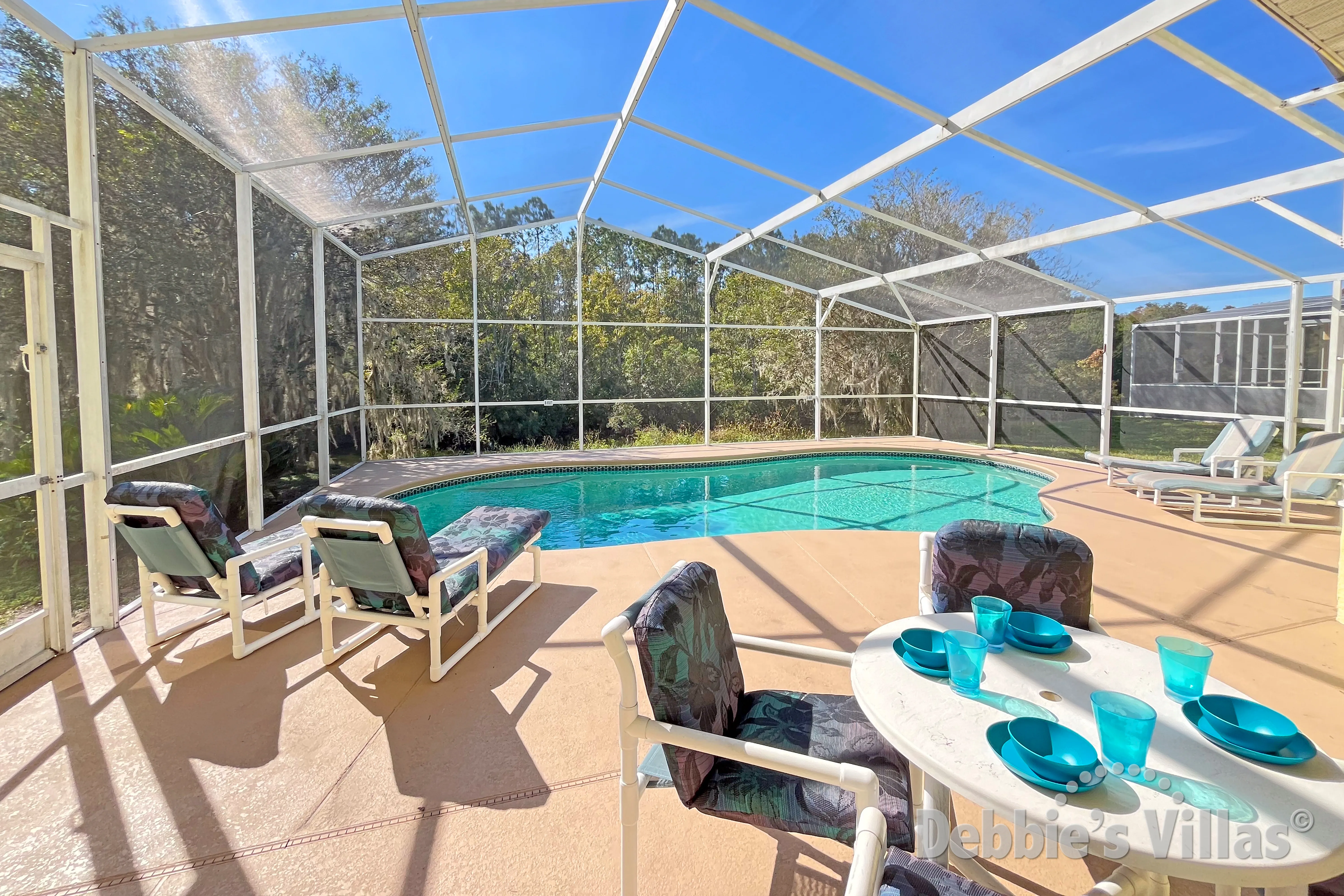 Soak up the sun on the west-facing pool deck in Davenport