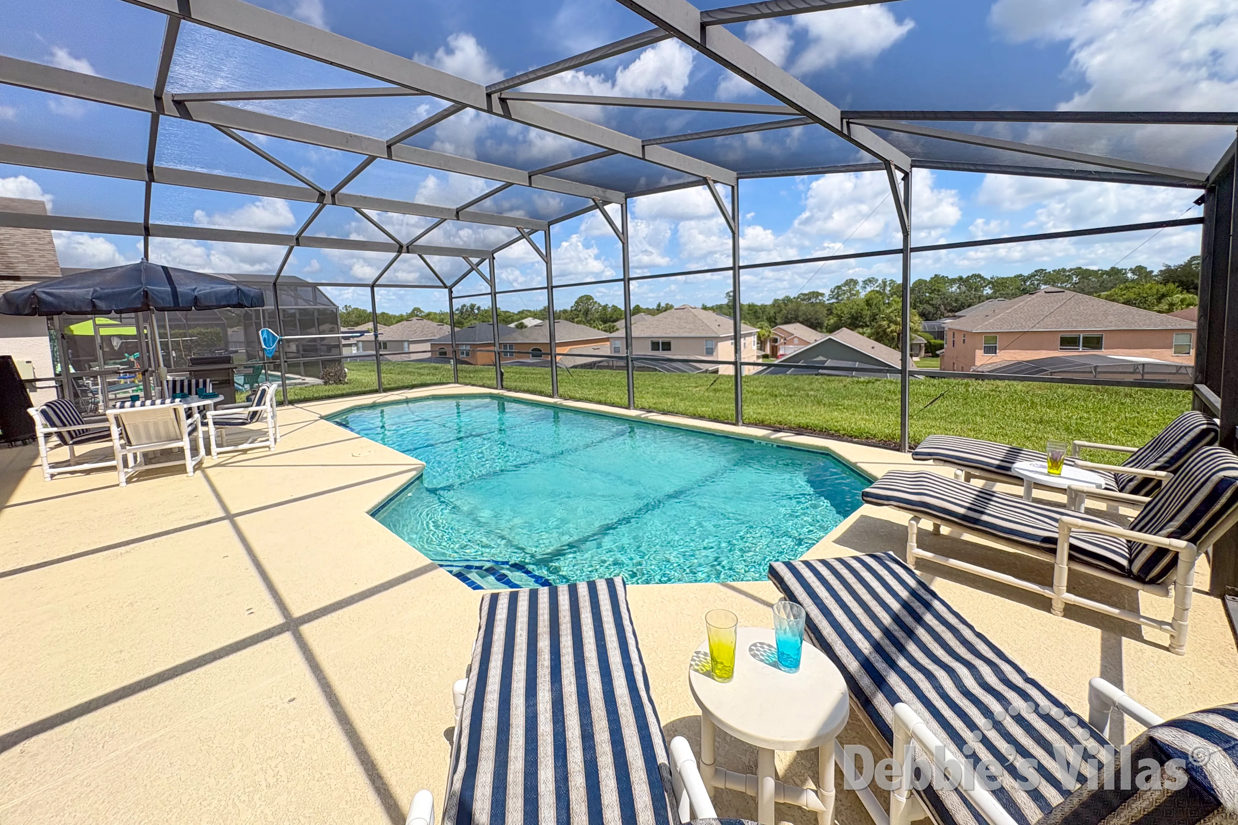 Swimming pool at this vacation villa on Emerald Island in Kissimmee 