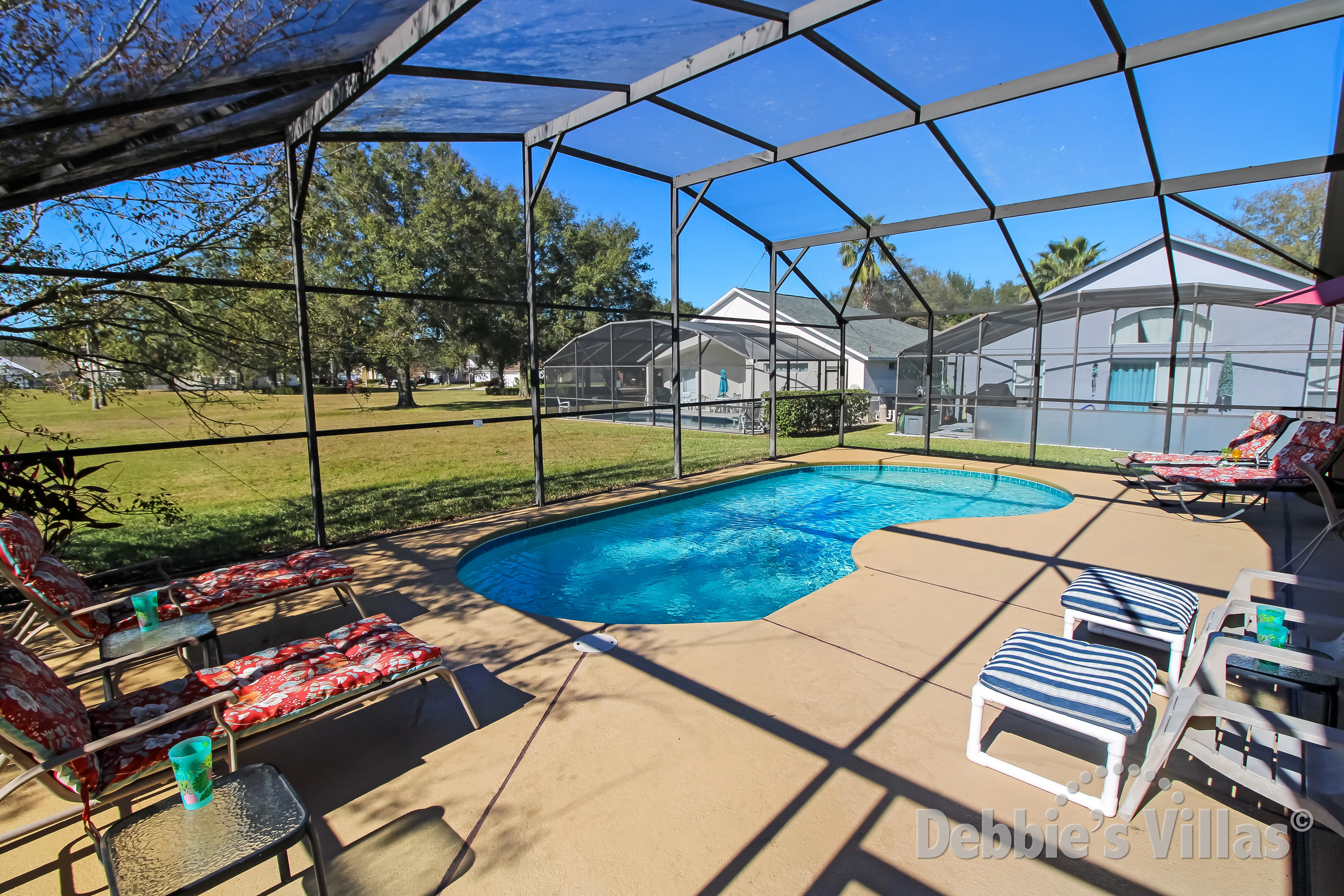 Your family will love swimming in the west-facing pool at this Davenport vacation villa