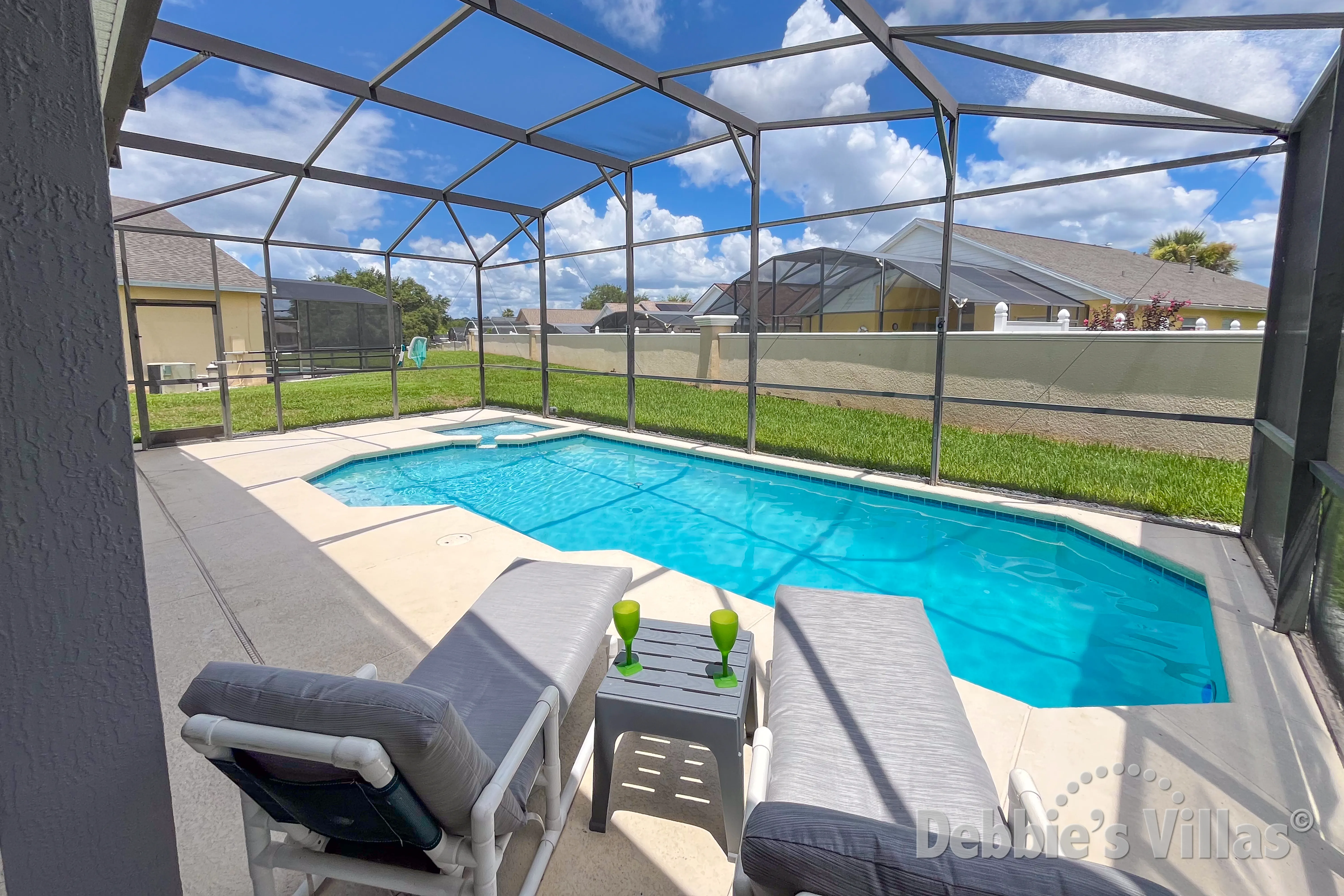 Private pool and spa at this vacation villa on Windsor Palms in Kissimmee 