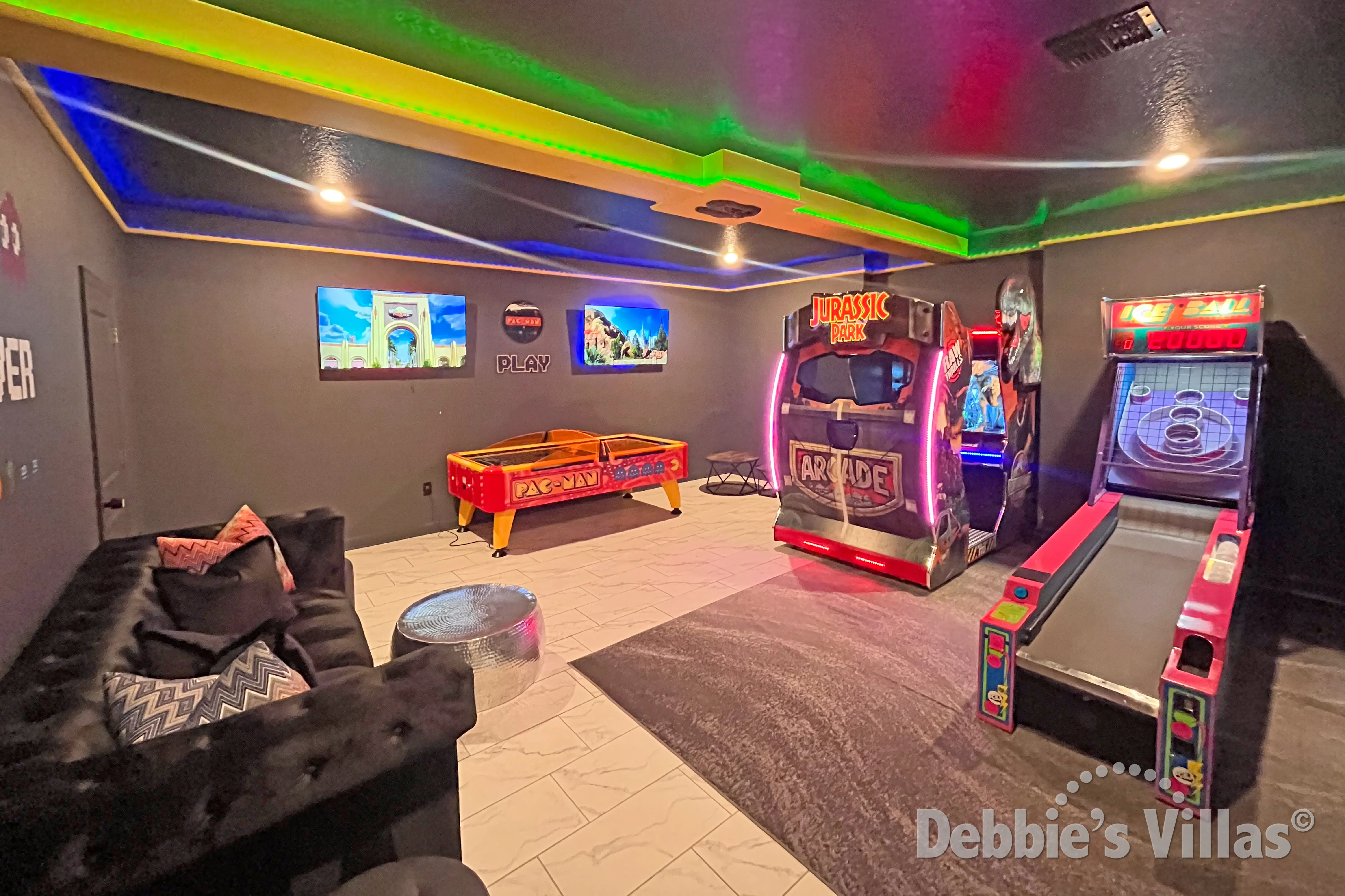 Air-conditioned games room at this vacation villa on ChampionsGate in Davenport
