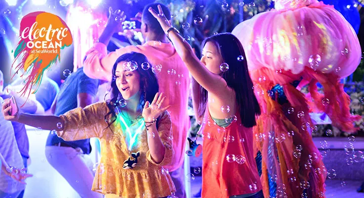Watch the night come to life this summer at SeaWorld’s Electric Ocean